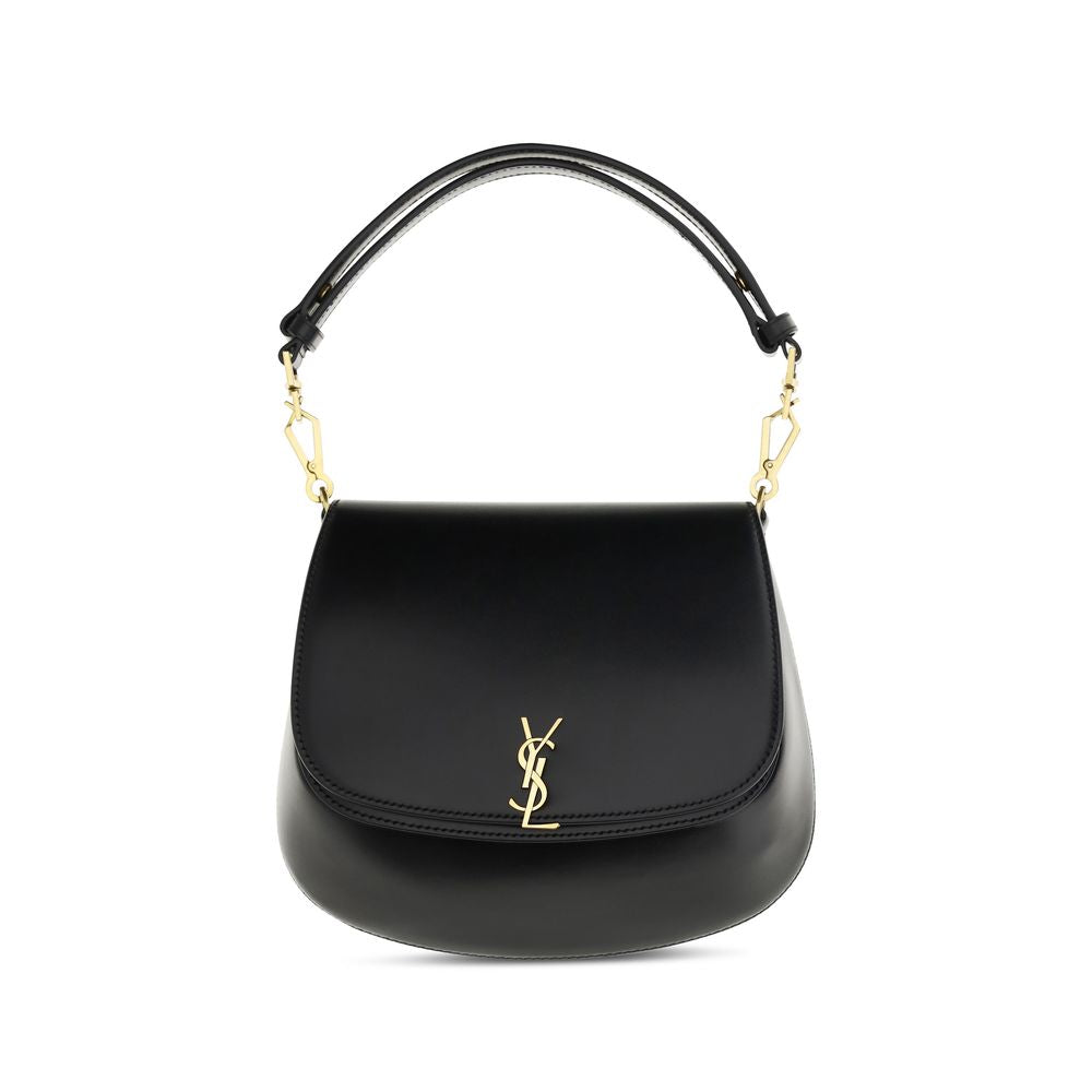 Saint Laurent Schwarze Kalbsleder Bos Taurus Handtasche-1