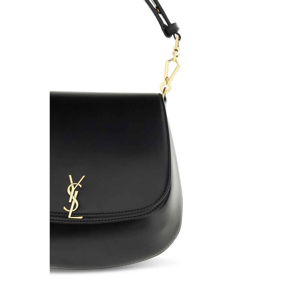Saint Laurent Schwarze Kalbsleder Bos Taurus Handtasche-3