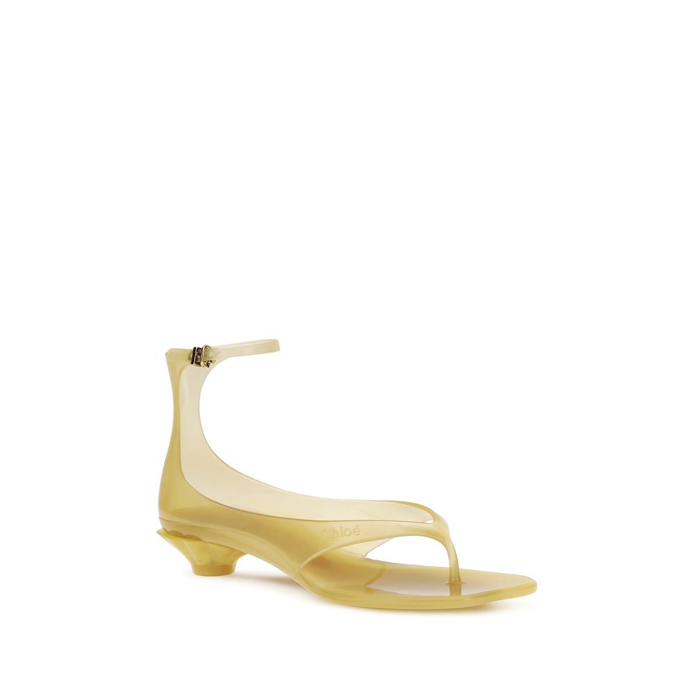 Chloé Beige Polyurethane Flat Sandals-2
