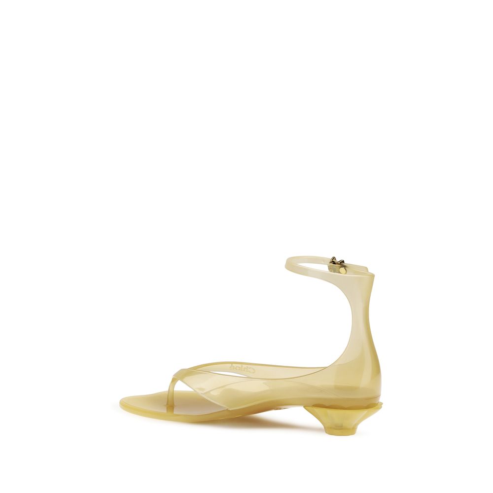 Chloé Beige Polyurethane Flat Sandals-3