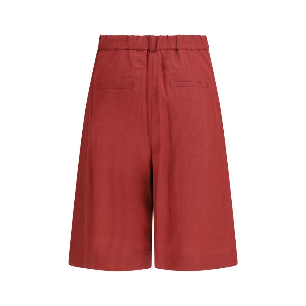 Max Mara Mehrfarbige Leinen-Bermudashorts-2