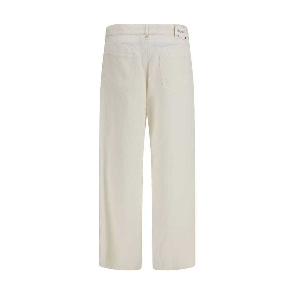 'S Max Mara Beige Cotton Trousers in a Casual Look-2
