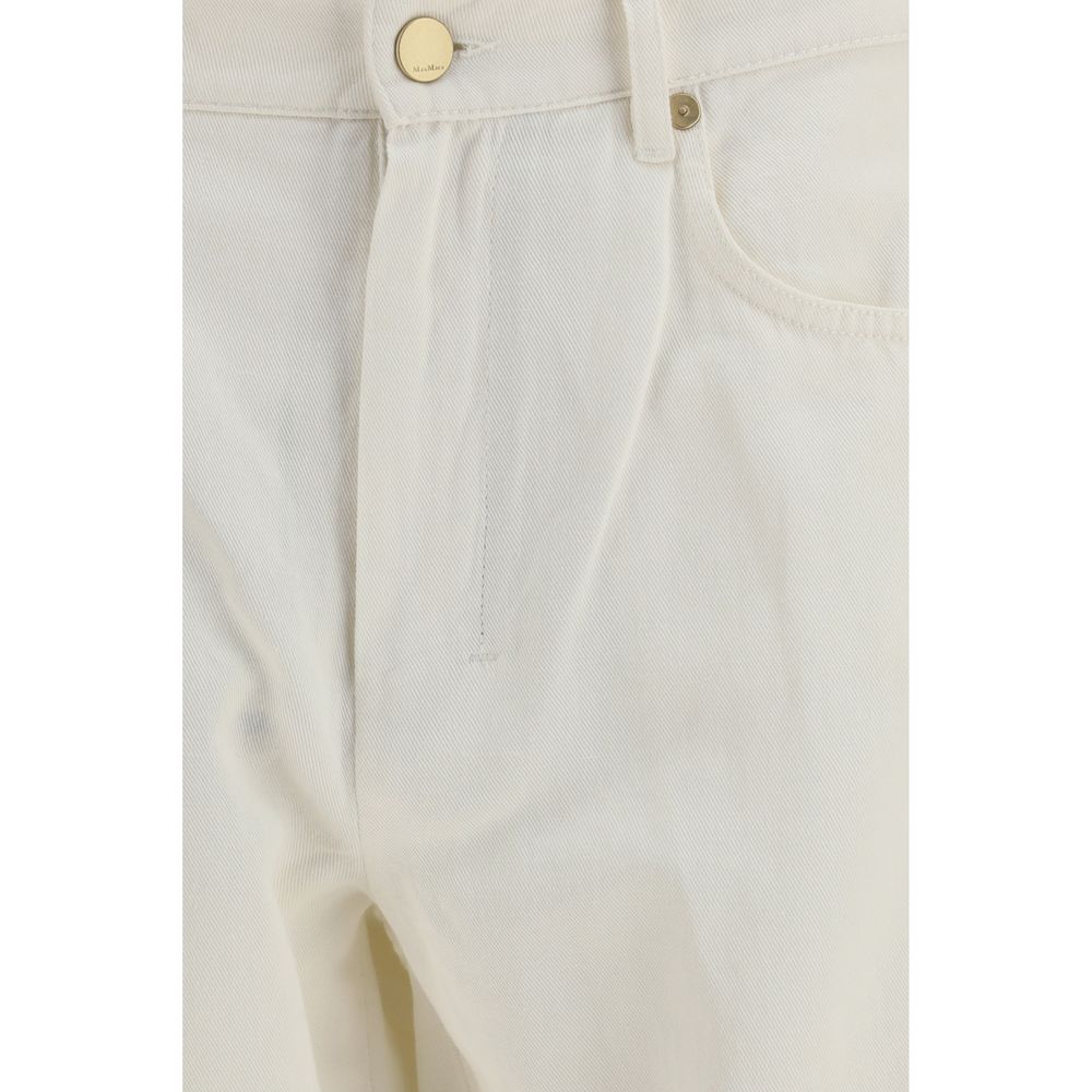 'S Max Mara Beige Cotton Trousers in a Casual Look-3