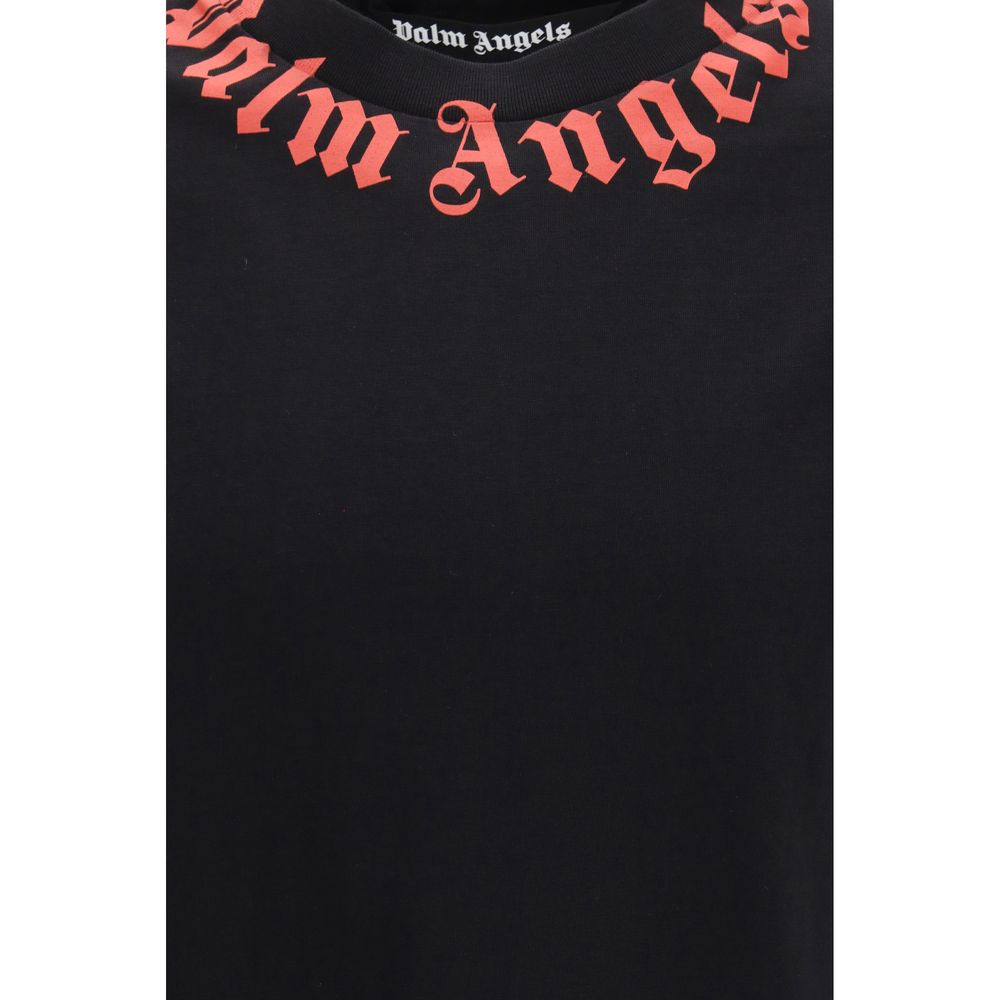 Palm Angels Schwarzes Baumwoll-T-Shirt-3