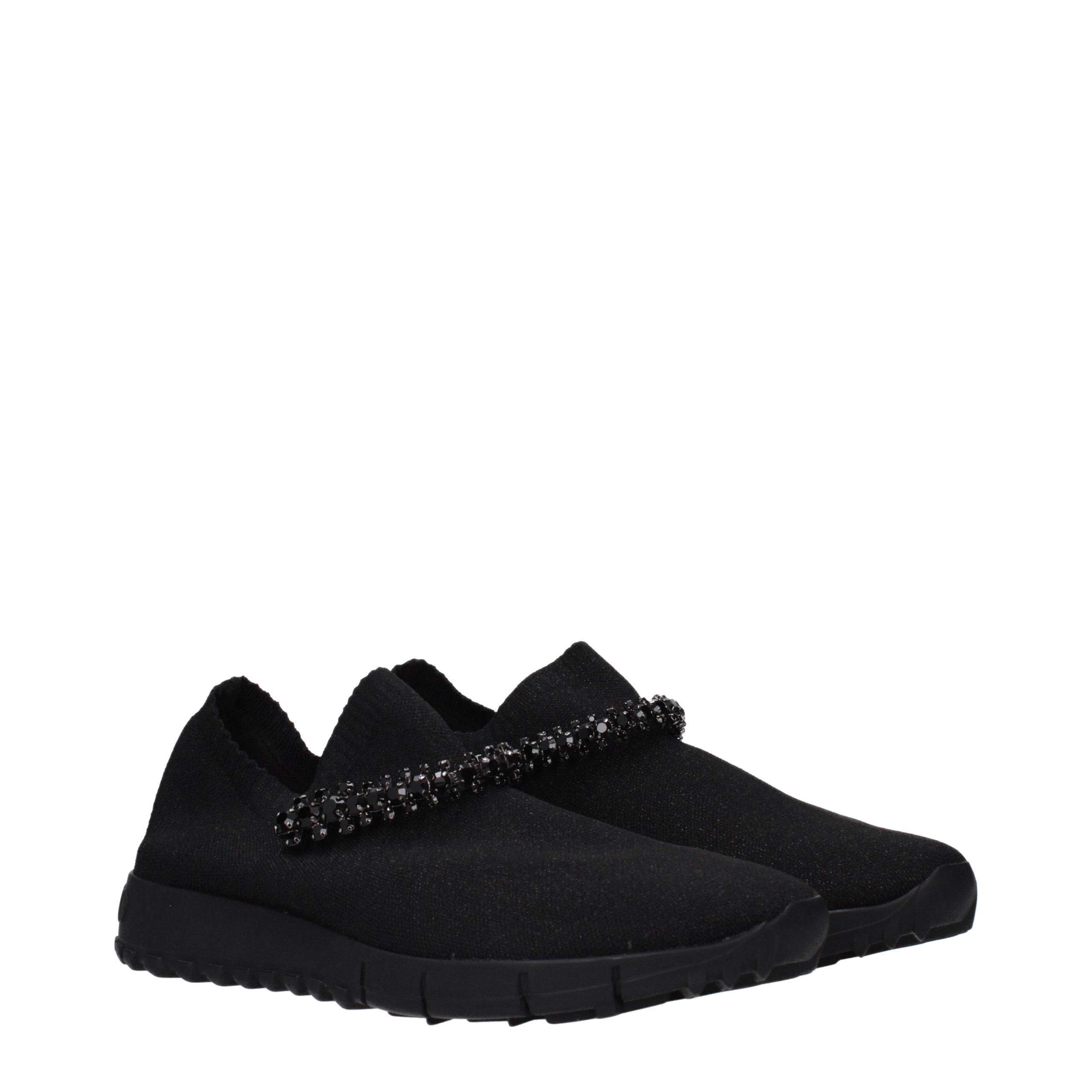 Jimmy Choo Schwarze Loafer aus Stoff zum Hineinschlüpfen-2