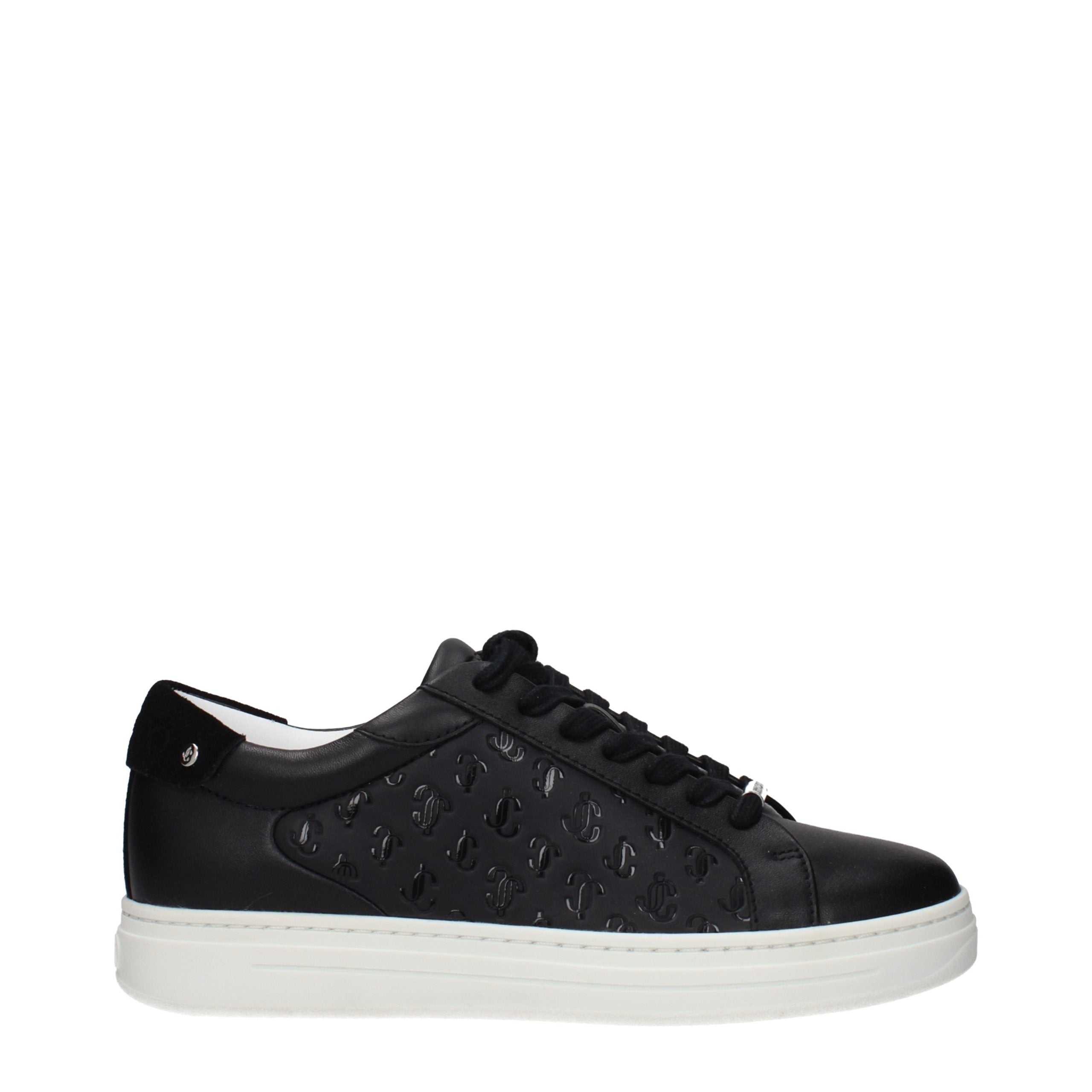 Jimmy Choo Schwarze Leder Low-Top-Sneaker