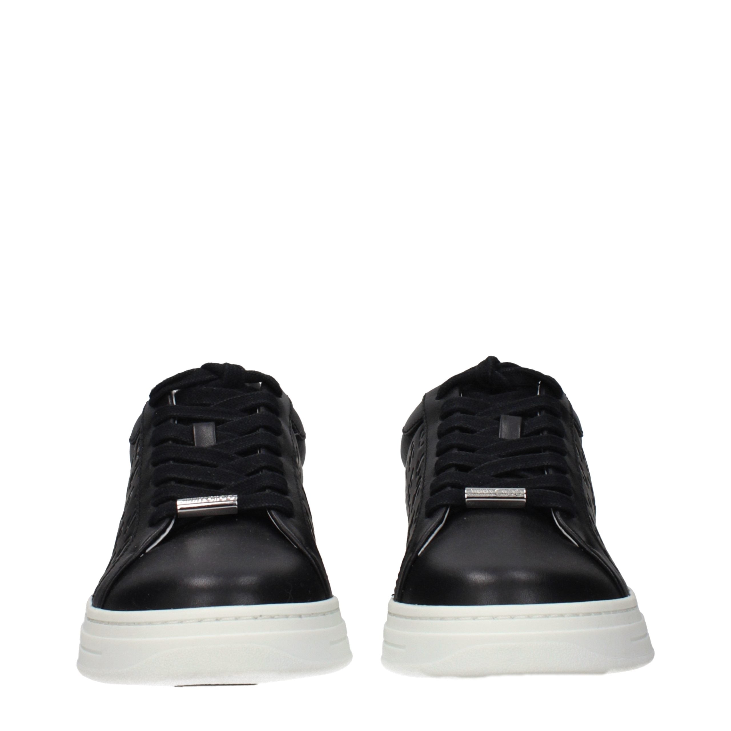 Jimmy Choo Schwarze Leder Low-Top-Sneaker-3