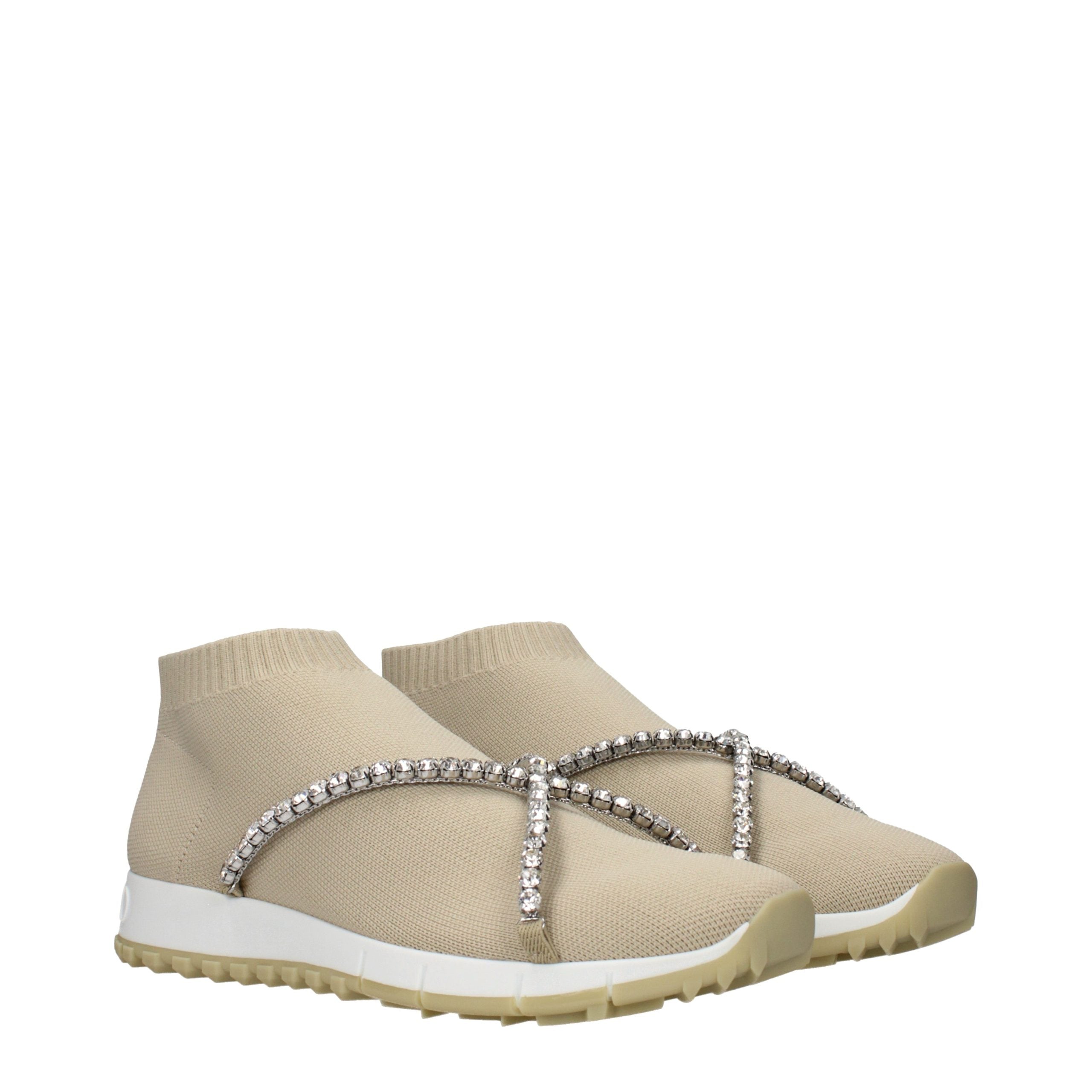 Jimmy Choo Beige Stoff-Slipper-2