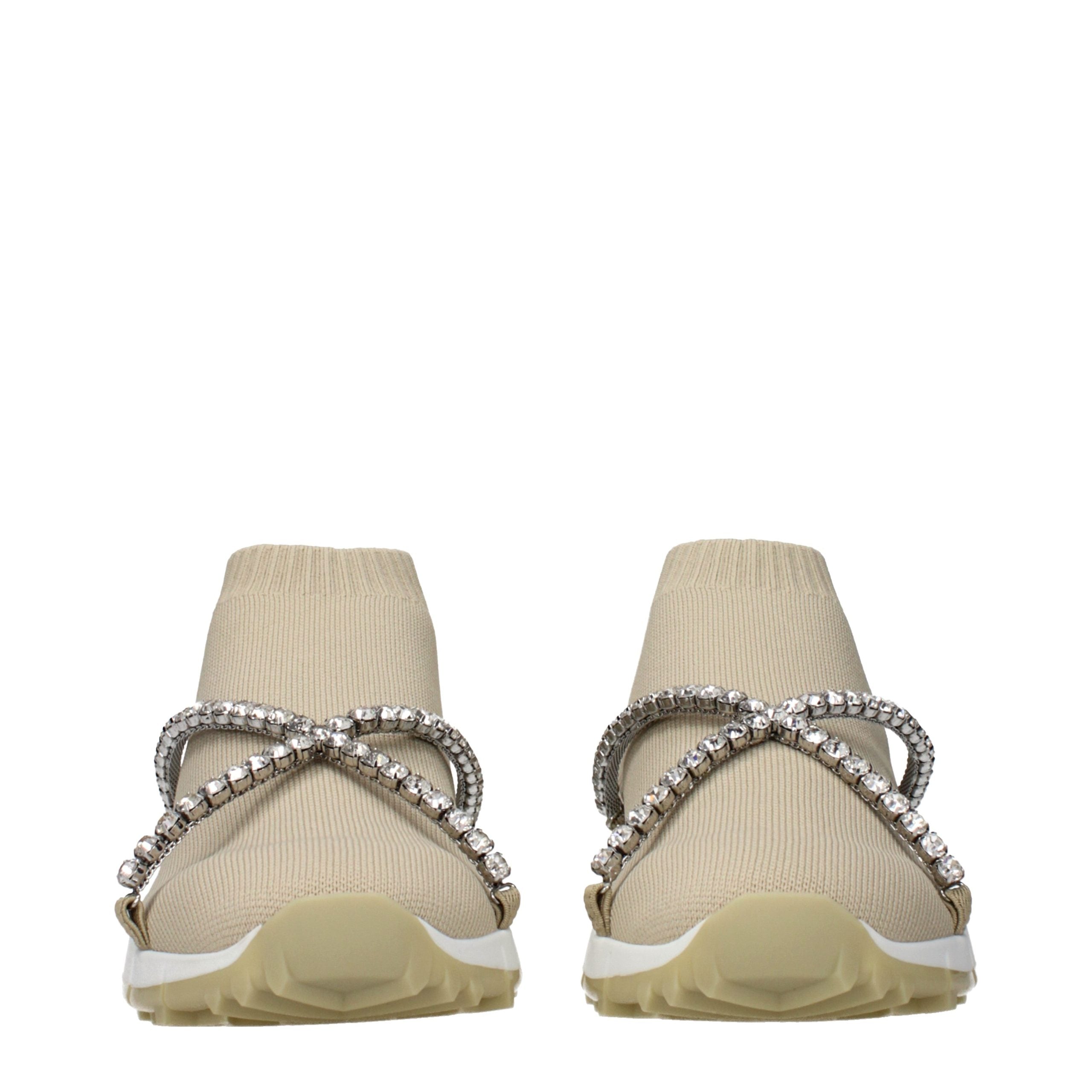 Jimmy Choo Beige Stoff-Slipper-3