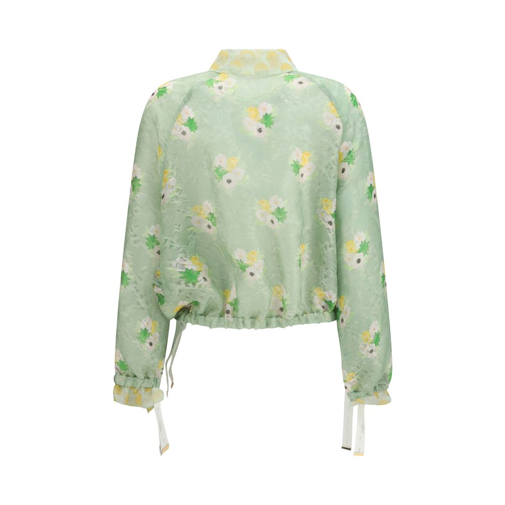 Fendi Zweifarbige Seiden Bomberjacke-2