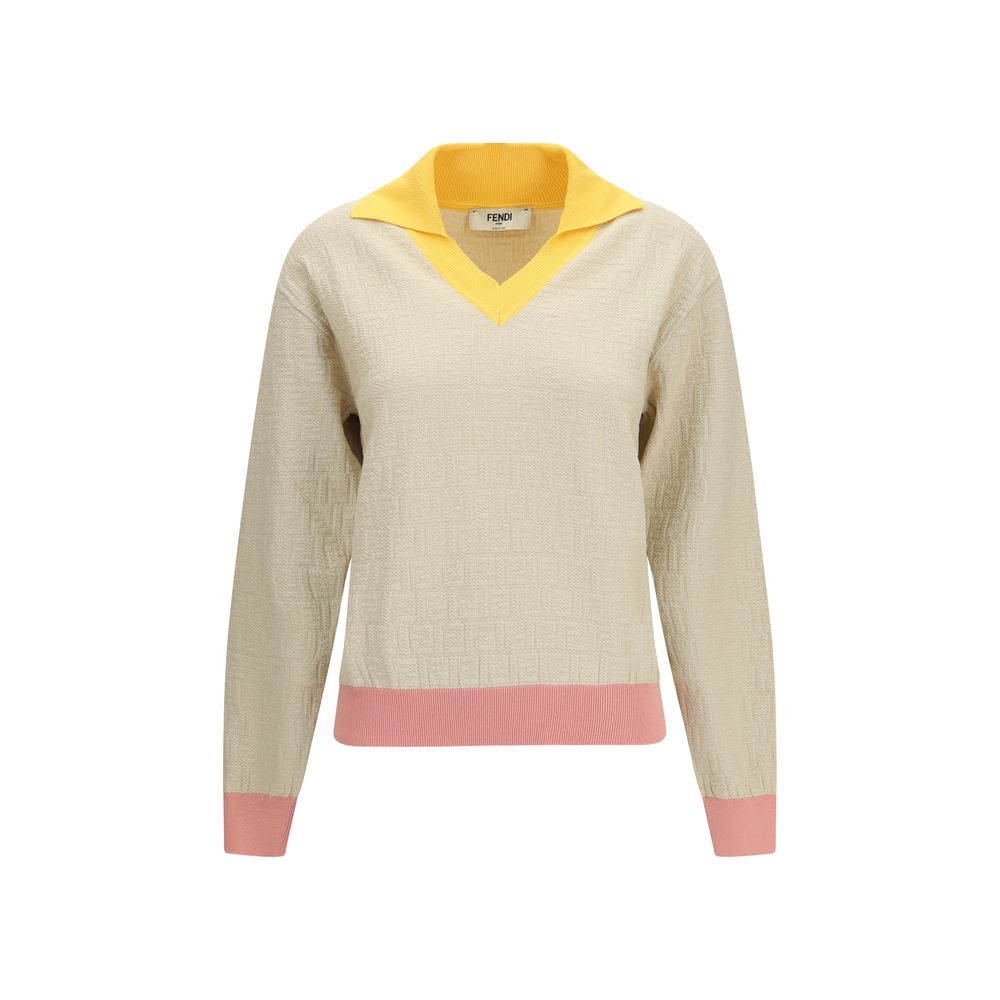 Fendi Beige Cotton Sweatshirt-1