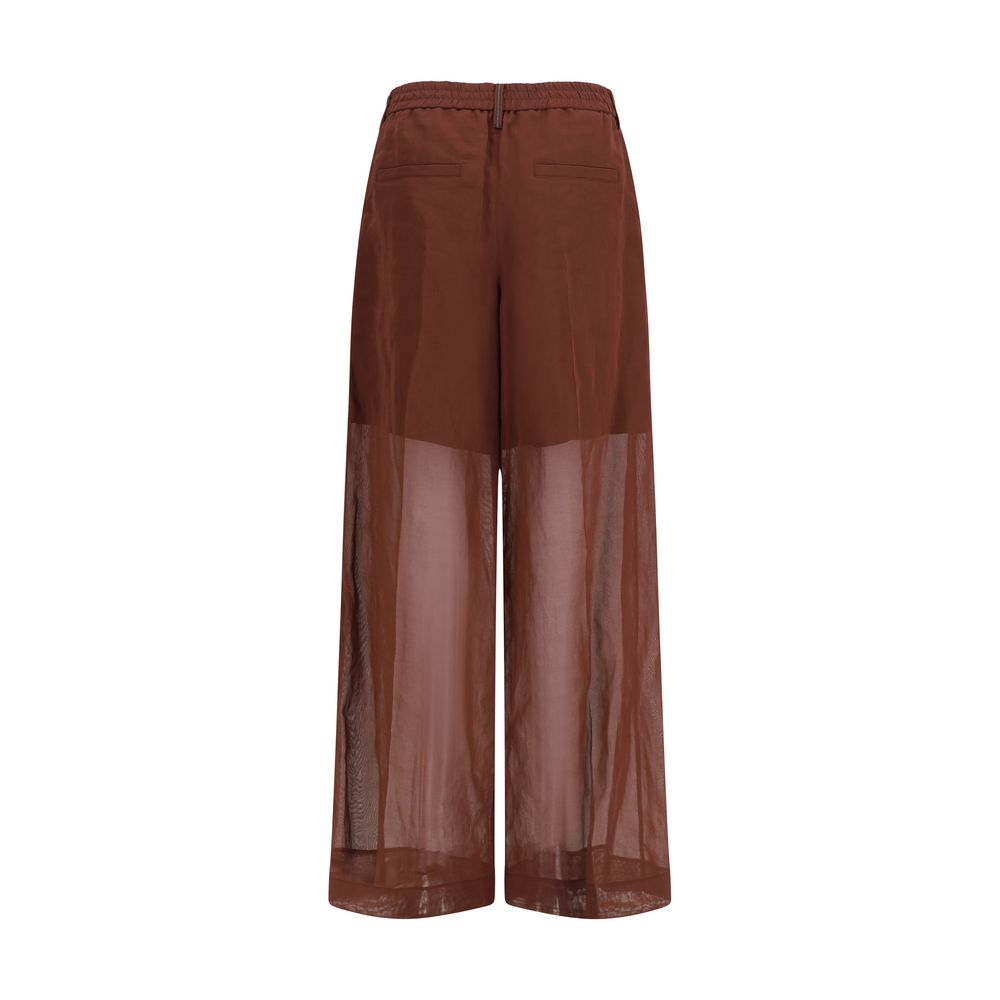 Brunello Cucinelli Brown Cotton Leisure Trousers-2