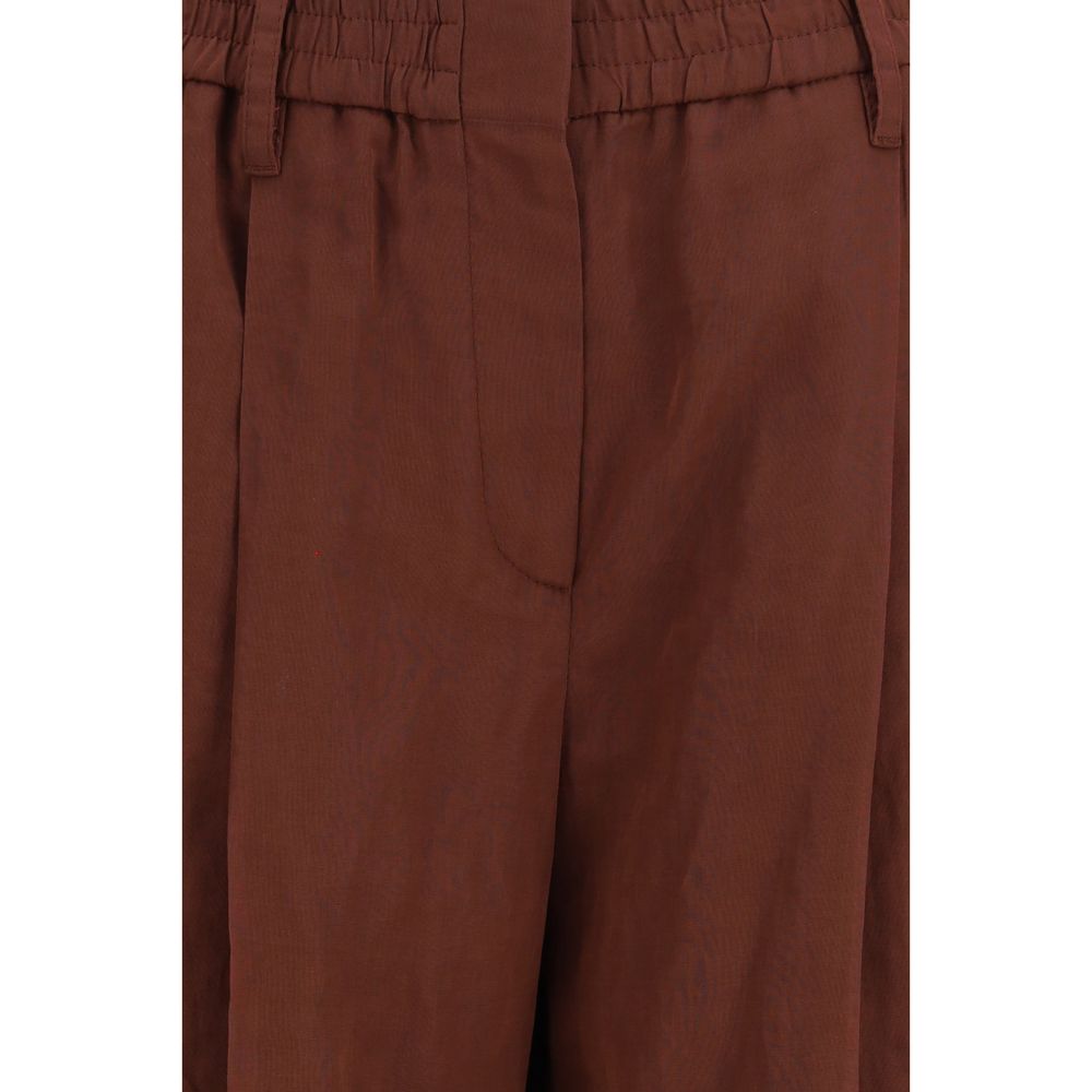Brunello Cucinelli Brown Cotton Leisure Trousers-3