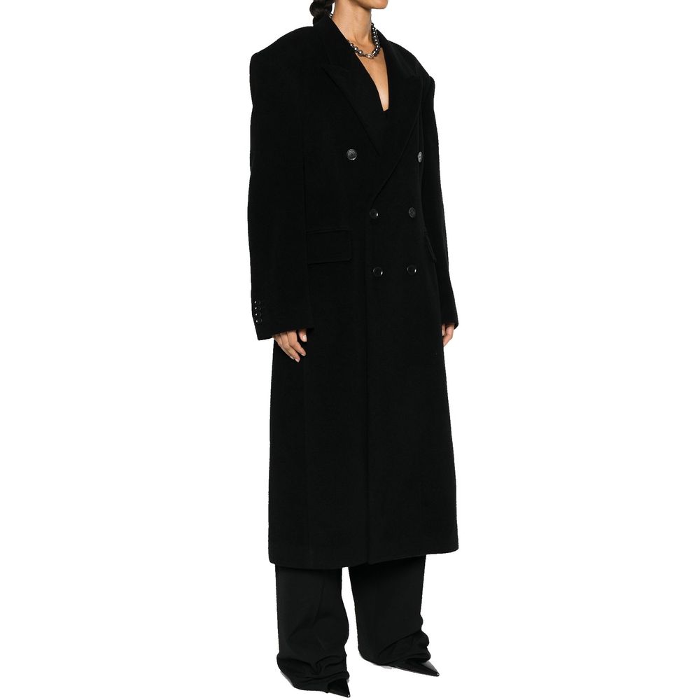 Balenciaga Schwarzer Kaschmir-Mantel-2