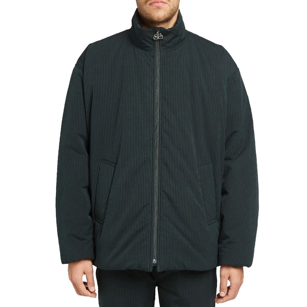 Balenciaga Schwarze Baumwolljacke in voller Länge-2
