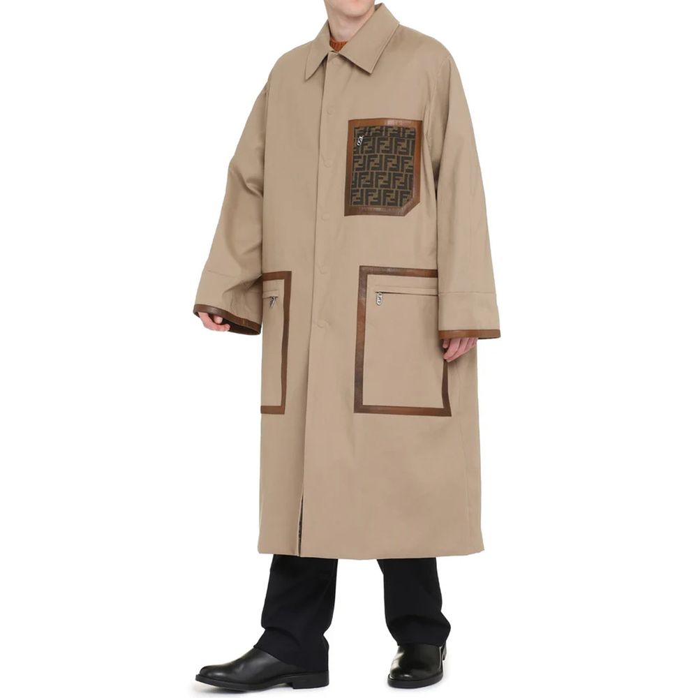 Fendi Beiger Baumwollmantel-3