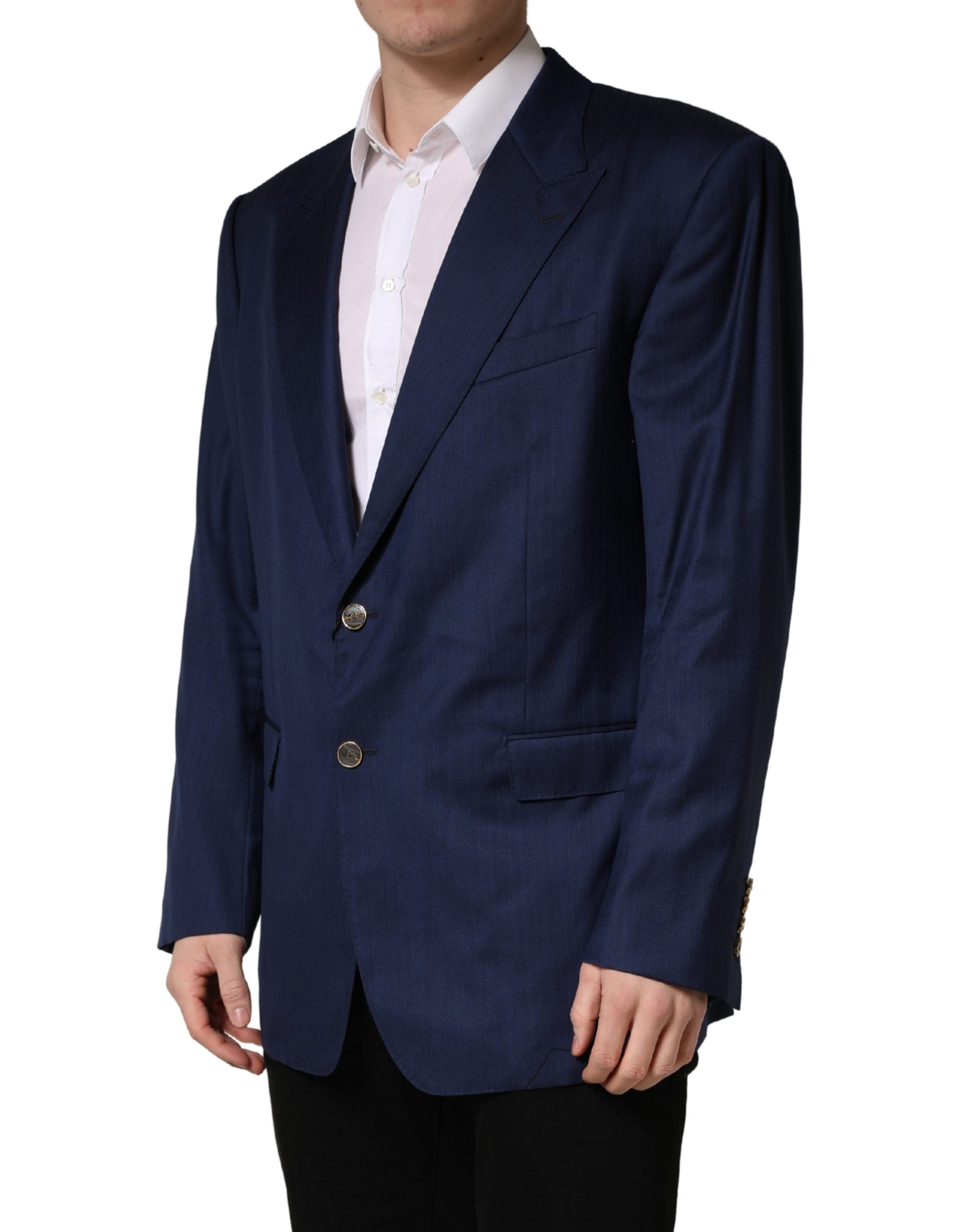 Dolce & Gabbana Blue 2-Button Blazer-4
