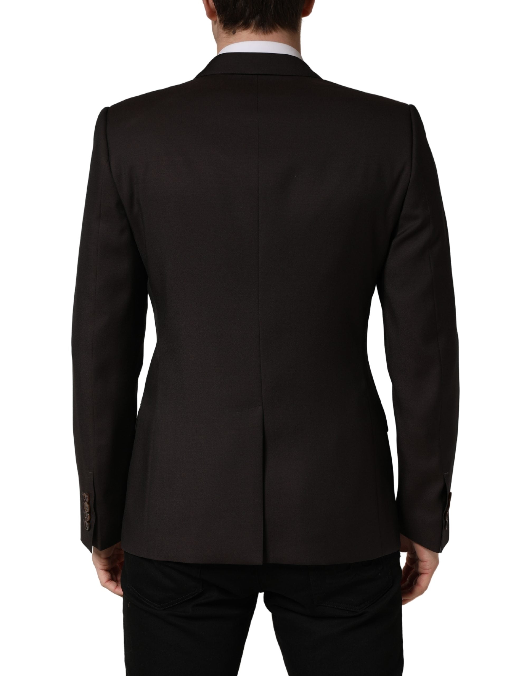 Dolce & Gabbana Dunkelviolette Woll-Sakko mit Doppelreihenknöpfen-4