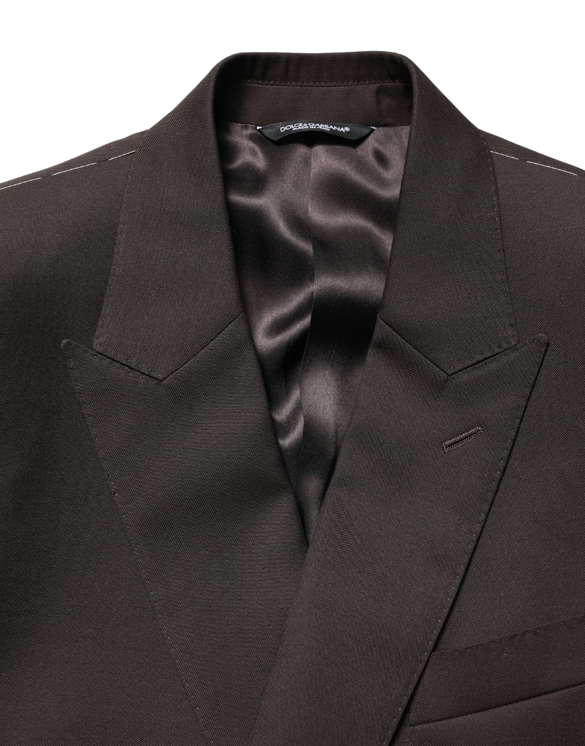 Dolce & Gabbana Dunkelviolette Woll-Sakko mit Doppelreihenknöpfen-6