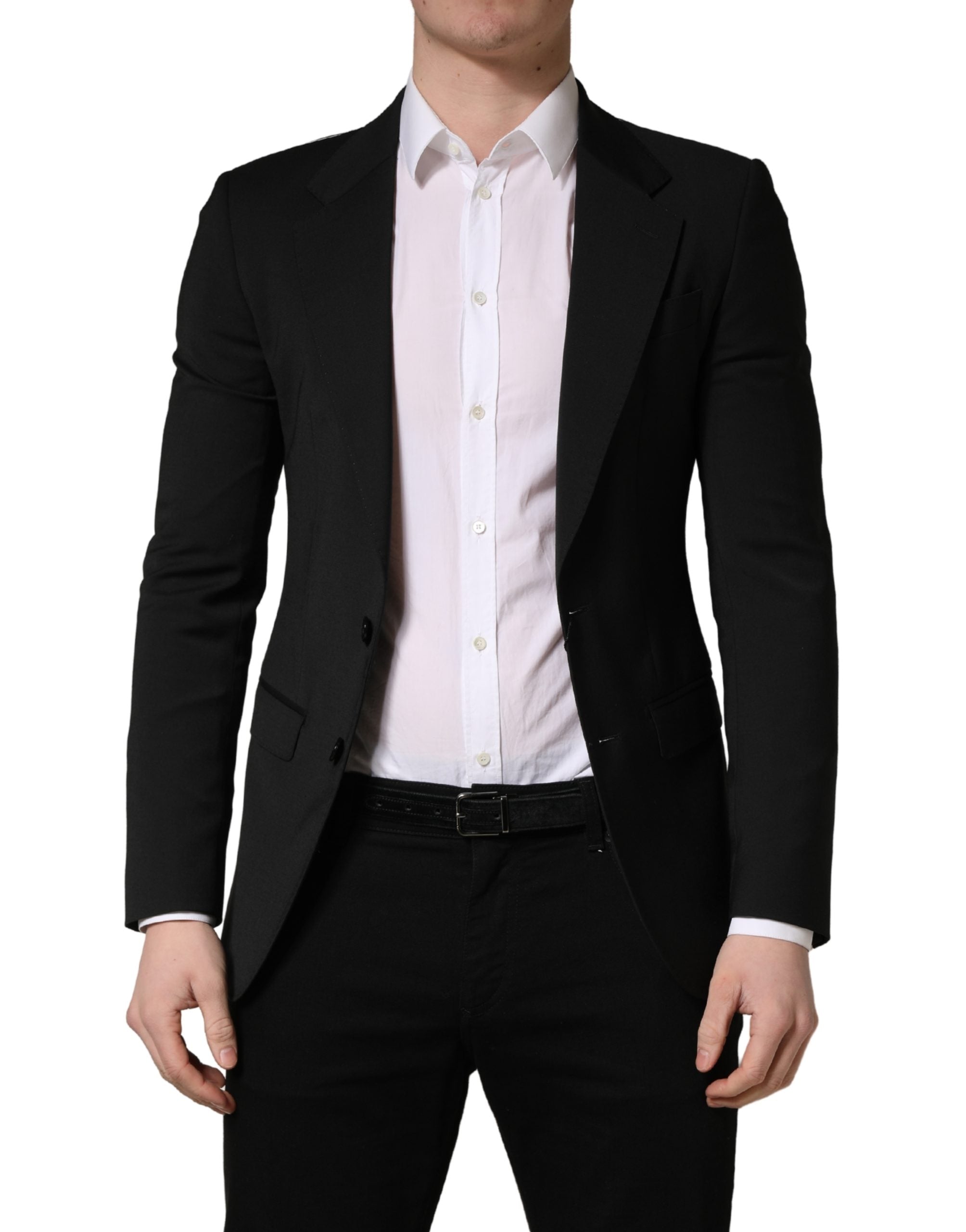 Dolce & Gabbana Schwarze Polyester-Sakko für Herren mit 2 Knöpfen-2