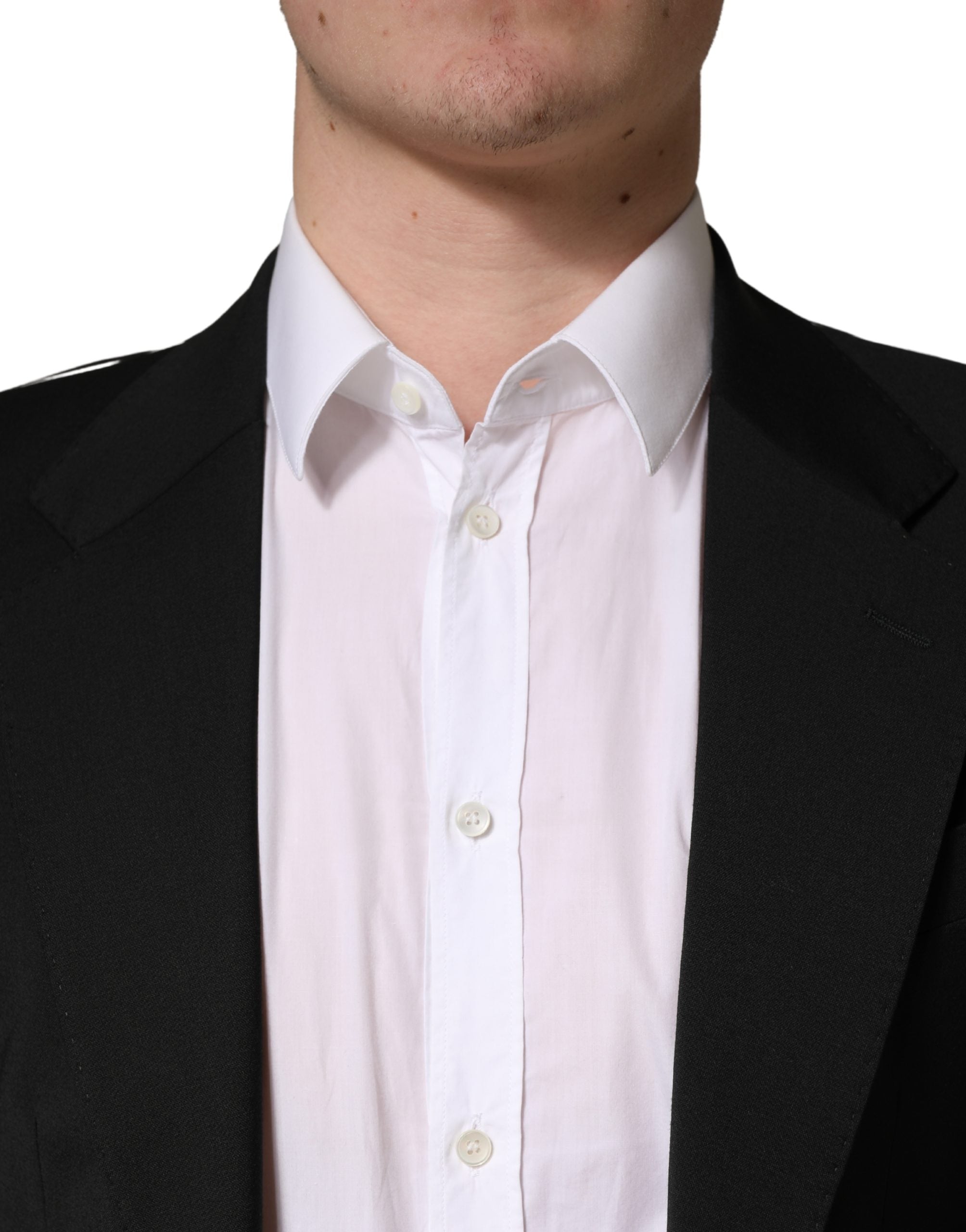 Dolce & Gabbana Schwarze Polyester-Sakko für Herren mit 2 Knöpfen-5
