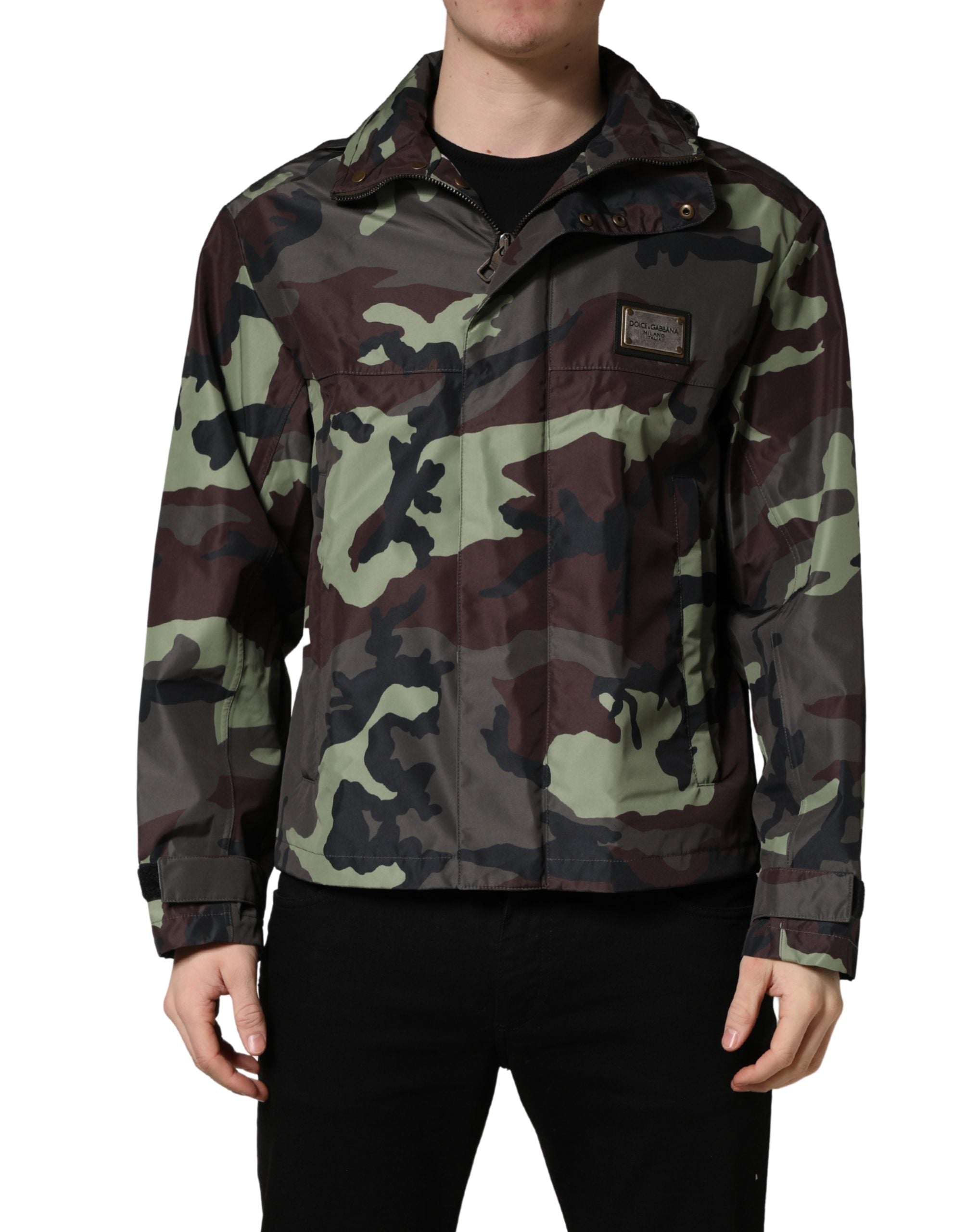 Dolce & Gabbana Mehrfarbige Kapuzen-Bomberjacke im Camouflage-Look-2
