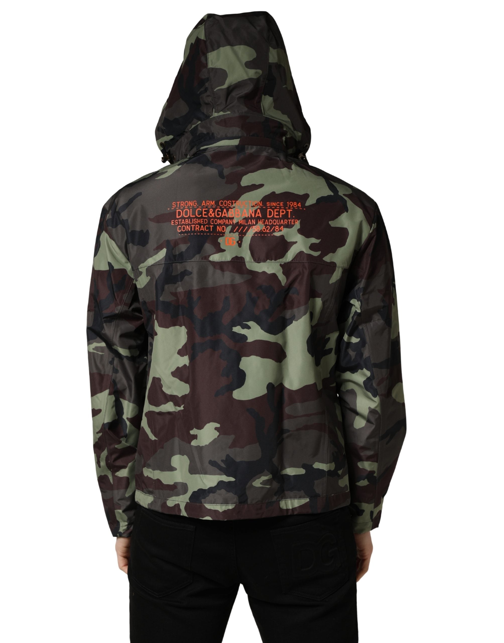Dolce & Gabbana Mehrfarbige Kapuzen-Bomberjacke im Camouflage-Look-4