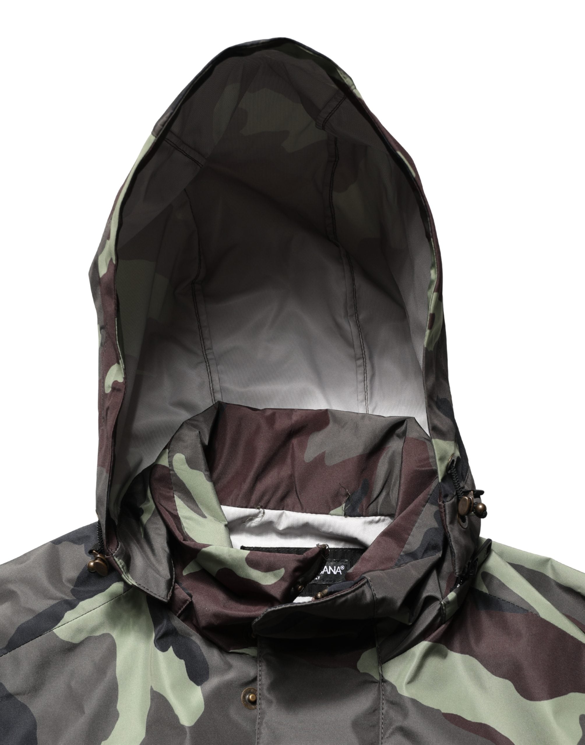 Dolce & Gabbana Mehrfarbige Kapuzen-Bomberjacke im Camouflage-Look-7