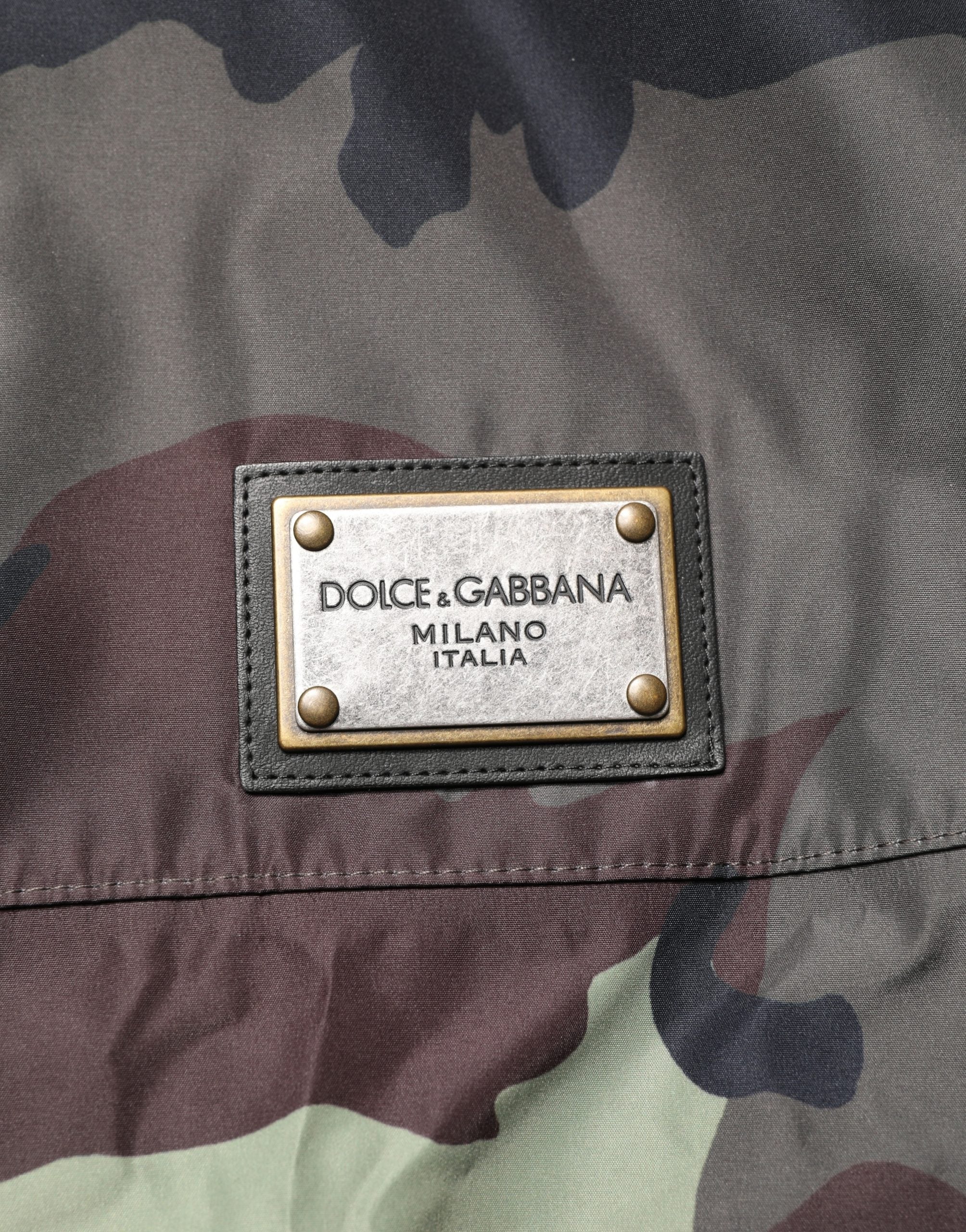 Dolce & Gabbana Mehrfarbige Kapuzen-Bomberjacke im Camouflage-Look-8