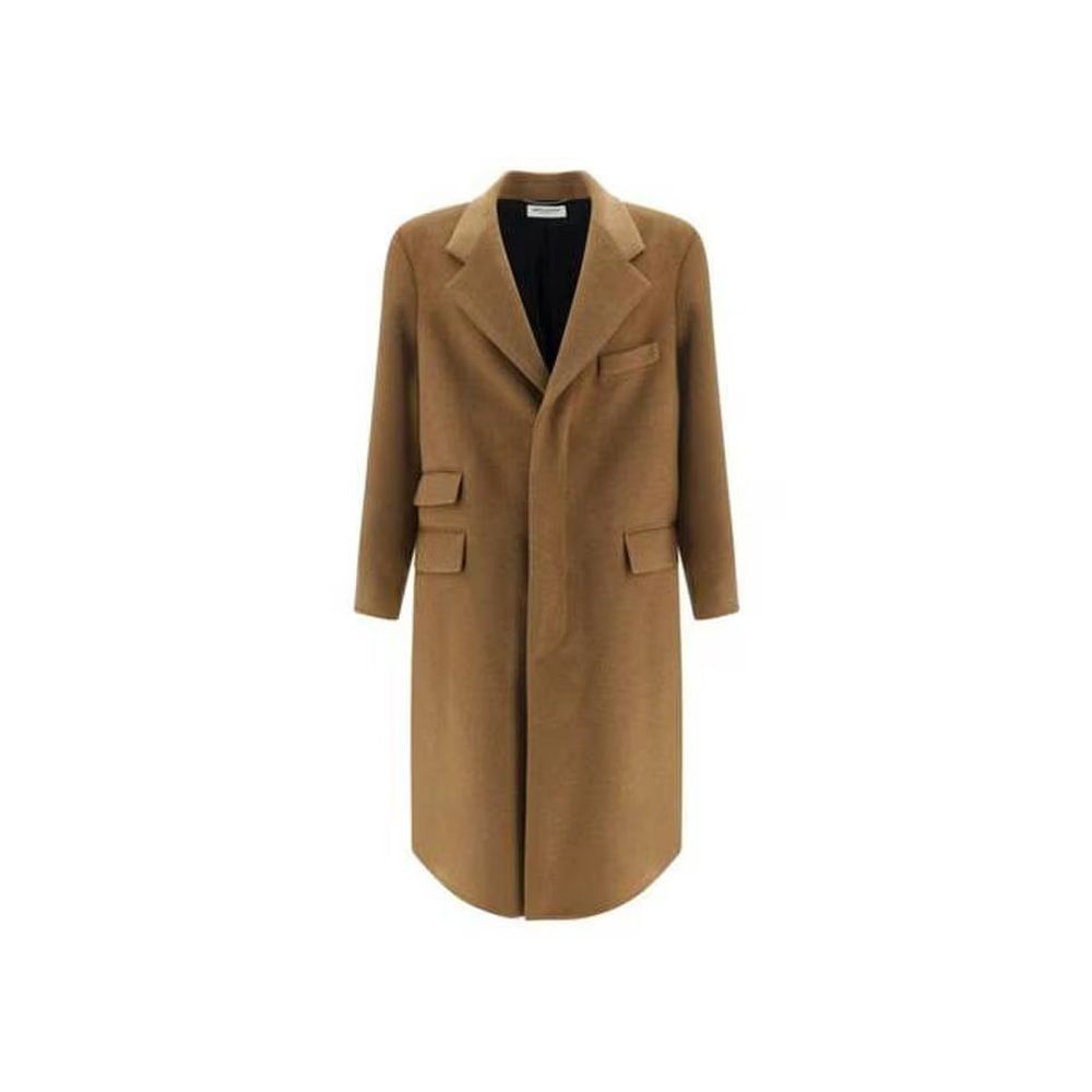 Saint Laurent Brauner Wollmantel-1