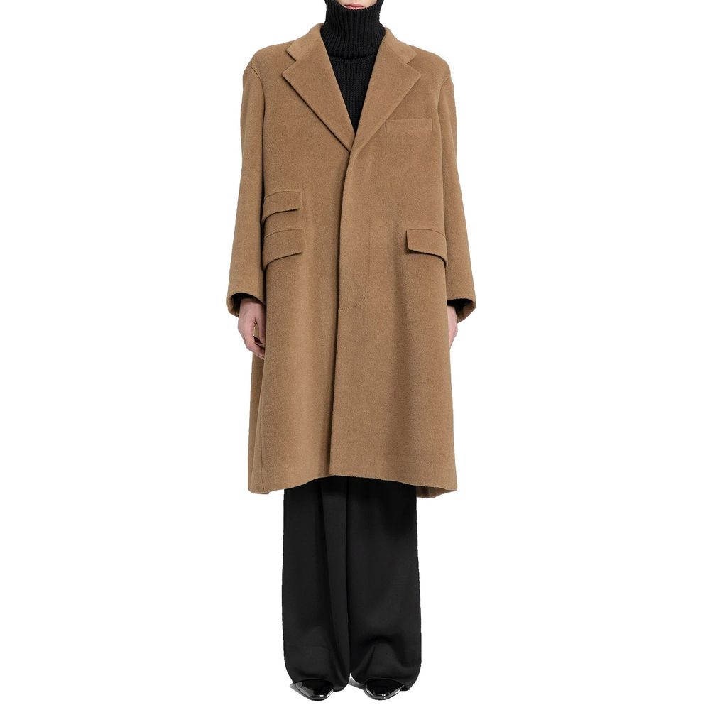 Saint Laurent Brauner Wollmantel-2
