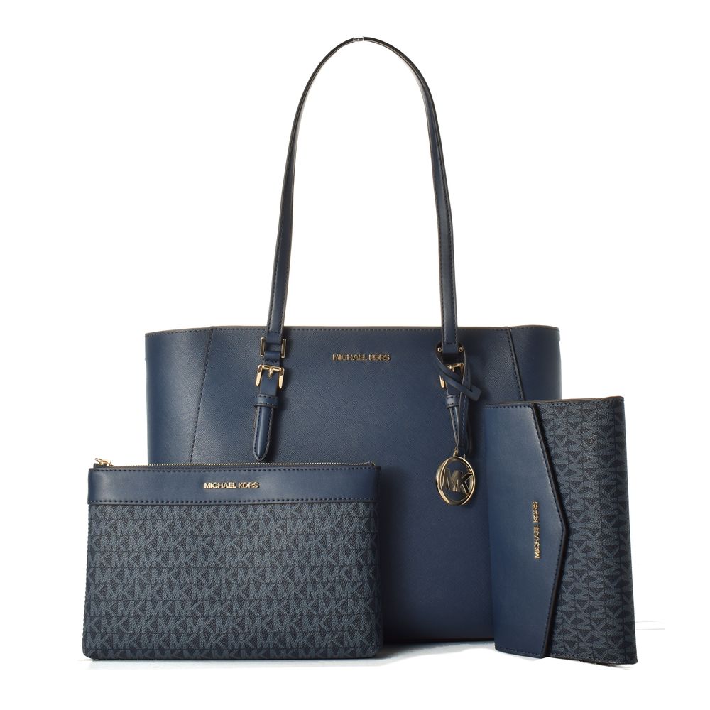 Michael Kors Blaue Ledertasche-1
