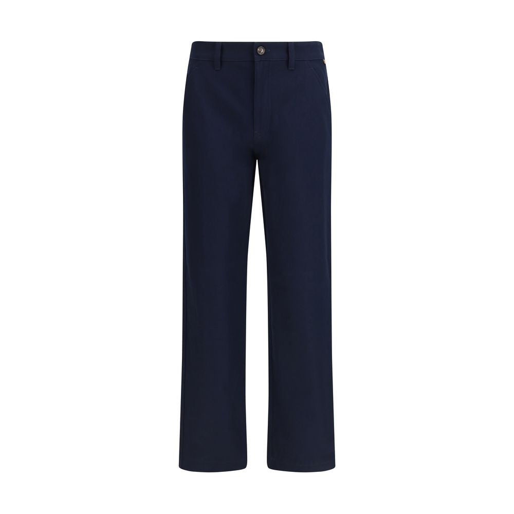 Burberry Blaue Baumwoll-Chino-Hose-1