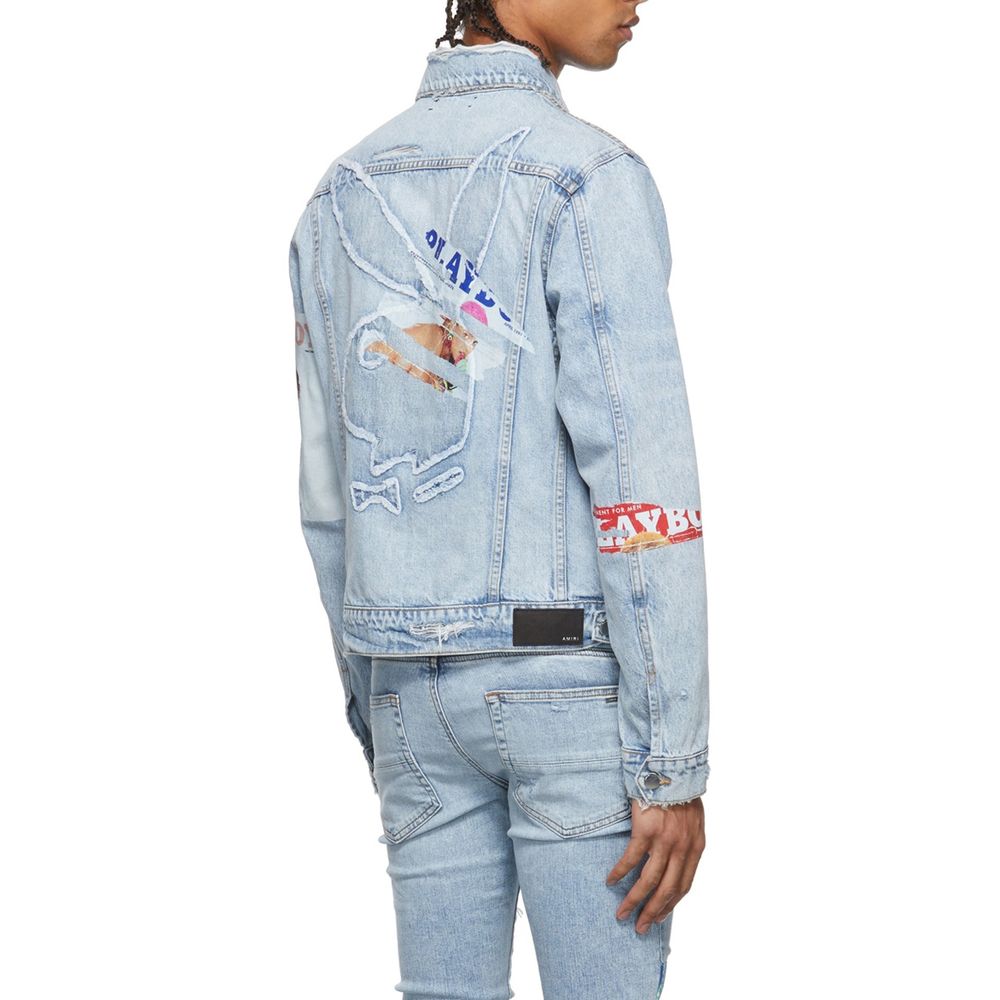 Amiri Blaue Baumwoll-Denimjacke-3