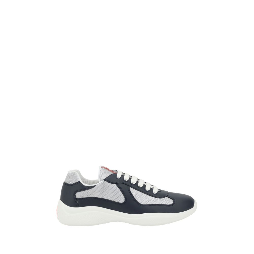 Prada Blue Calfskin Bos Taurus Athletic Sneakers-1