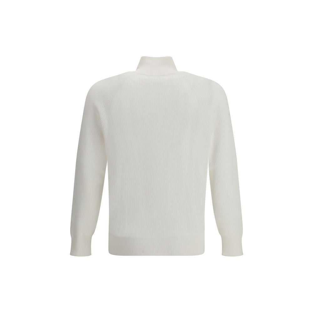 Brunello Cucinelli Weißes Baumwoll-Sweatshirt-2