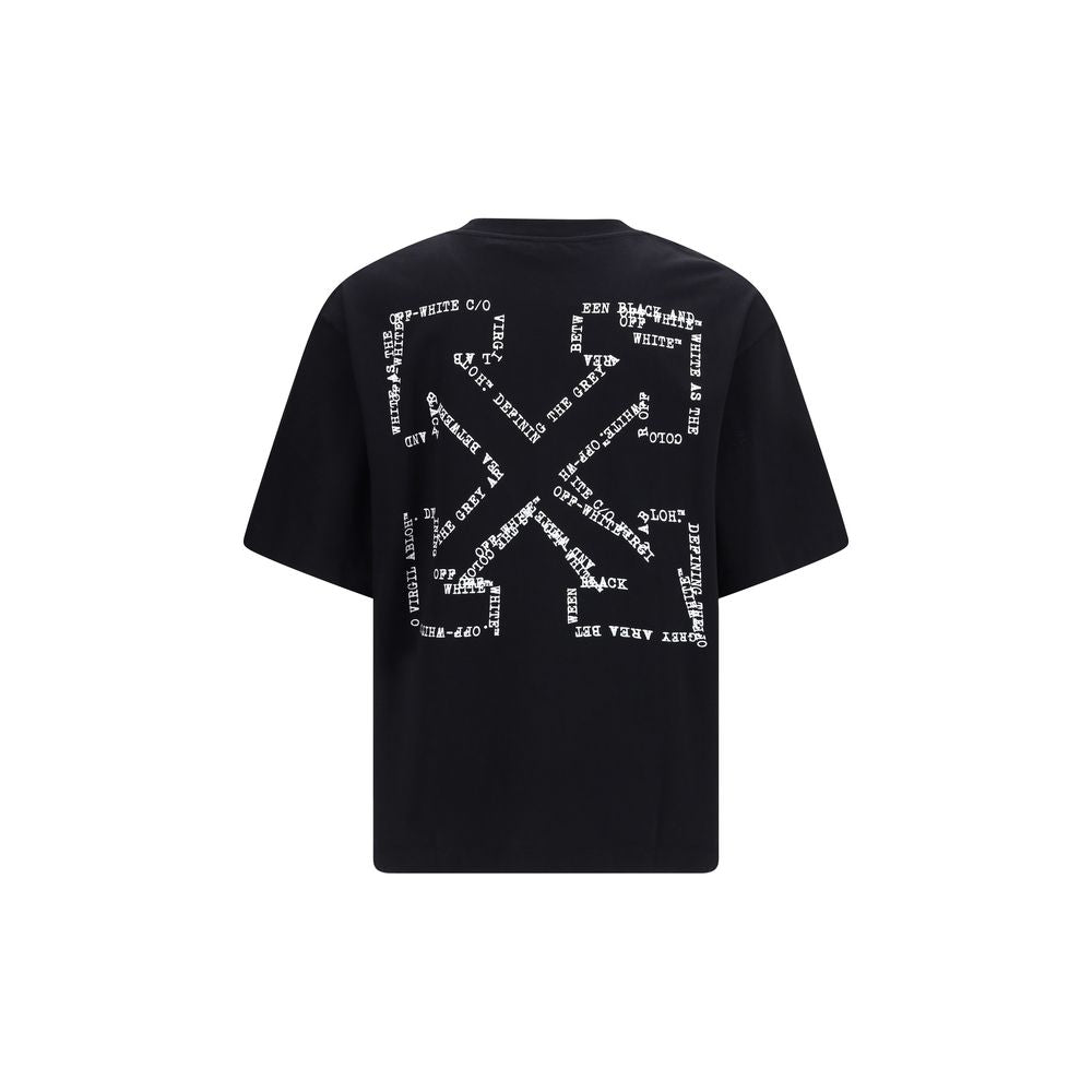 Off-White Schwarzes Baumwoll-T-Shirt-2