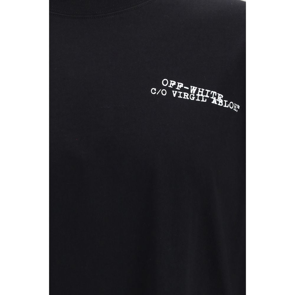 Off-White Schwarzes Baumwoll-T-Shirt-3