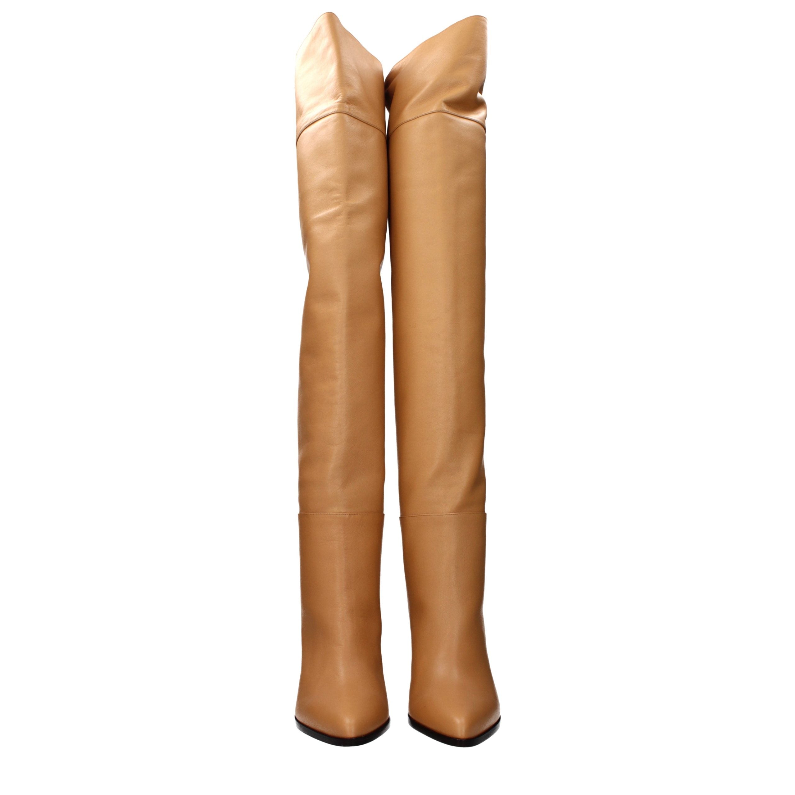 Jimmy Choo Beige Leder Stiefeletten-3