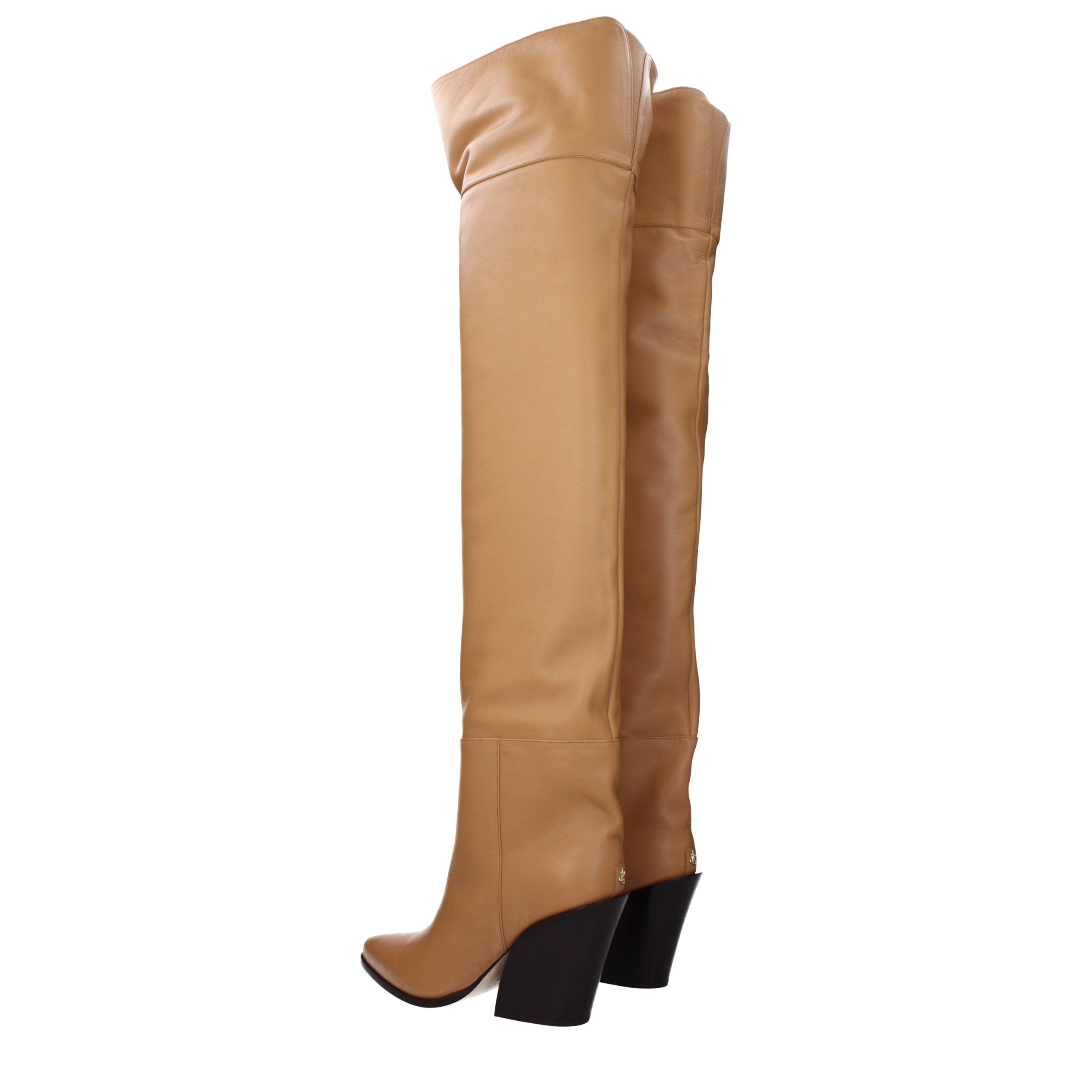 Jimmy Choo Beige Leder Stiefeletten-4