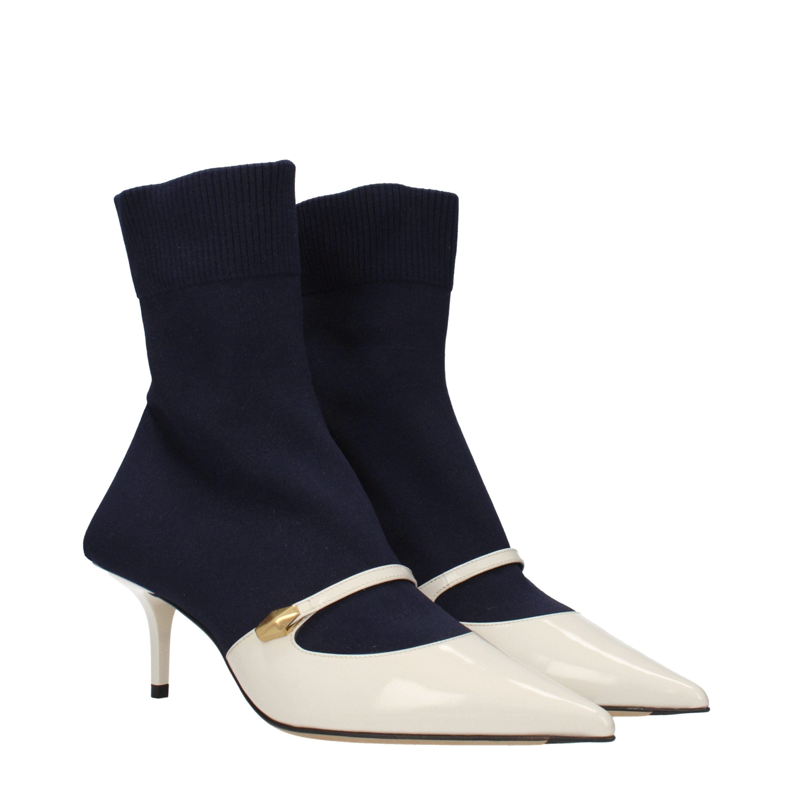 Jimmy Choo Blaue Ankle Boots aus Stoff-2