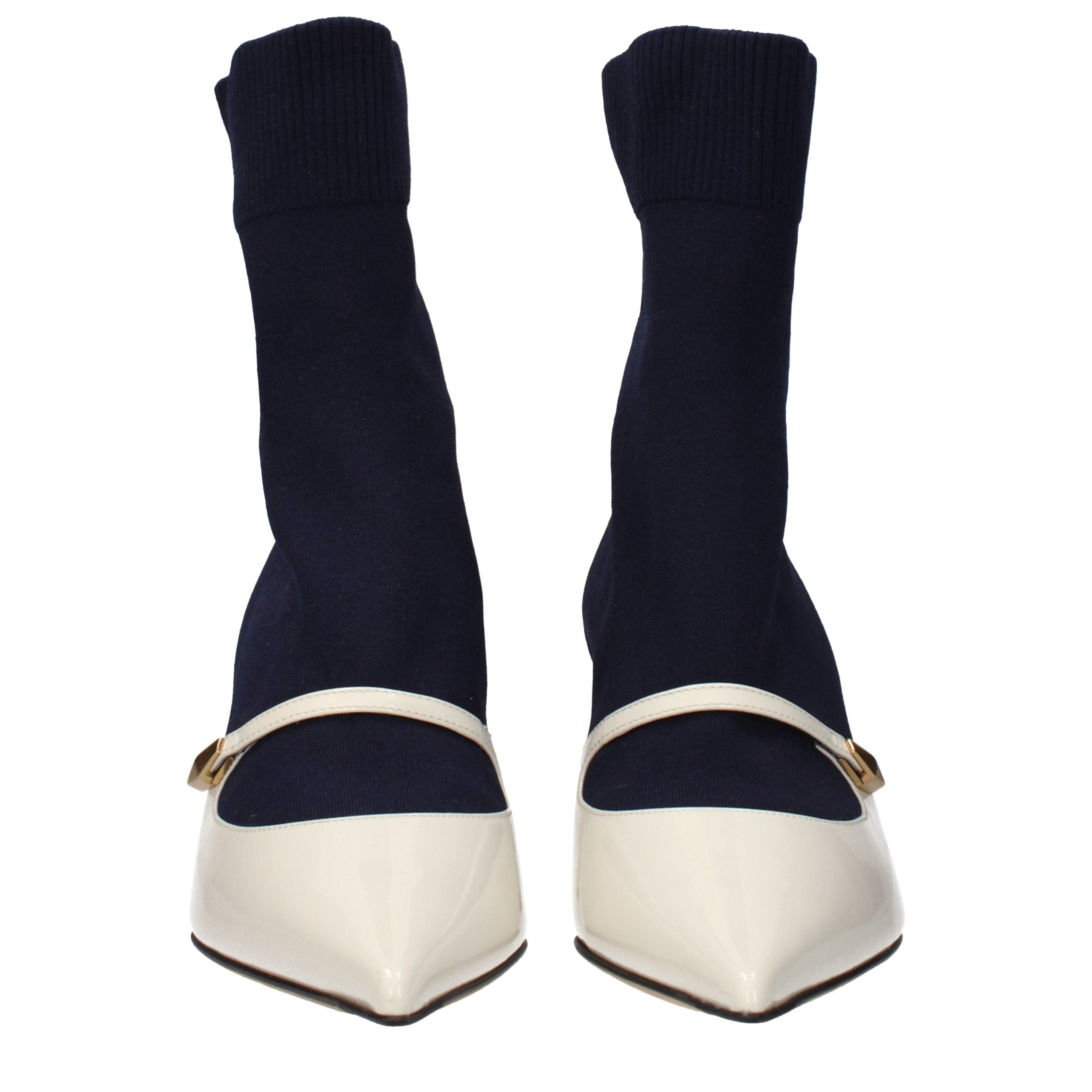 Jimmy Choo Blaue Ankle Boots aus Stoff-3