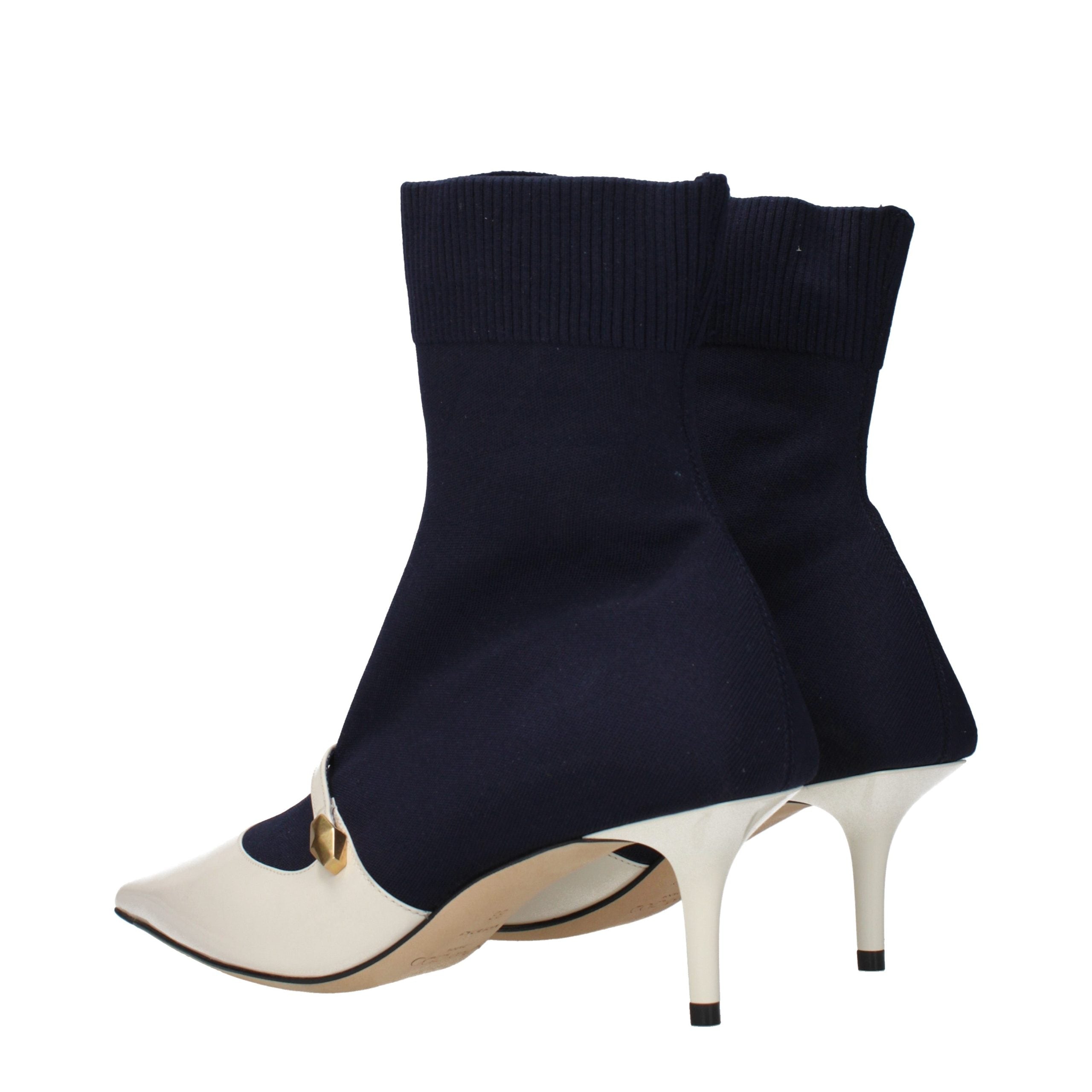 Jimmy Choo Blaue Ankle Boots aus Stoff-4