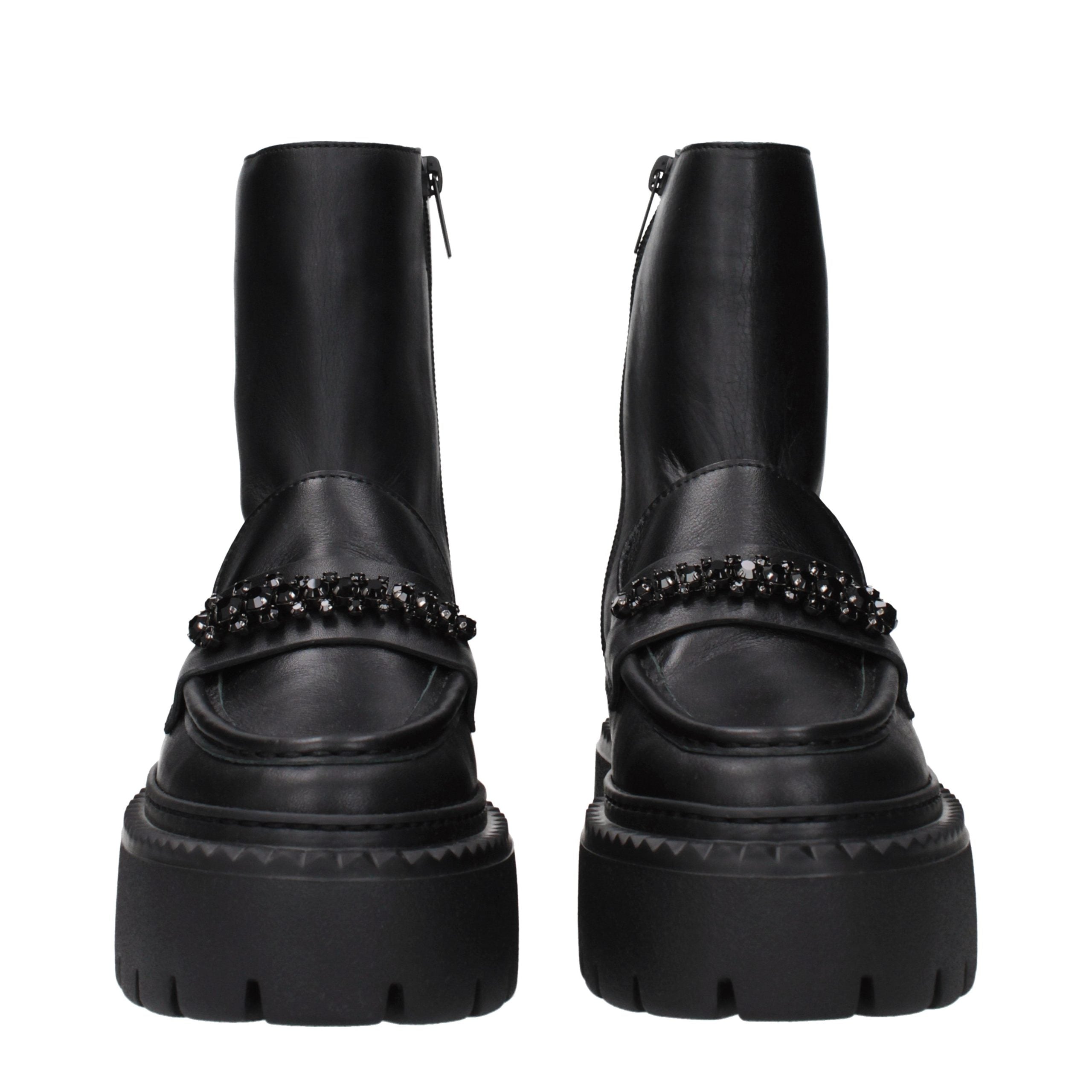 Jimmy Choo Schwarze Leder-Stiefeletten-3