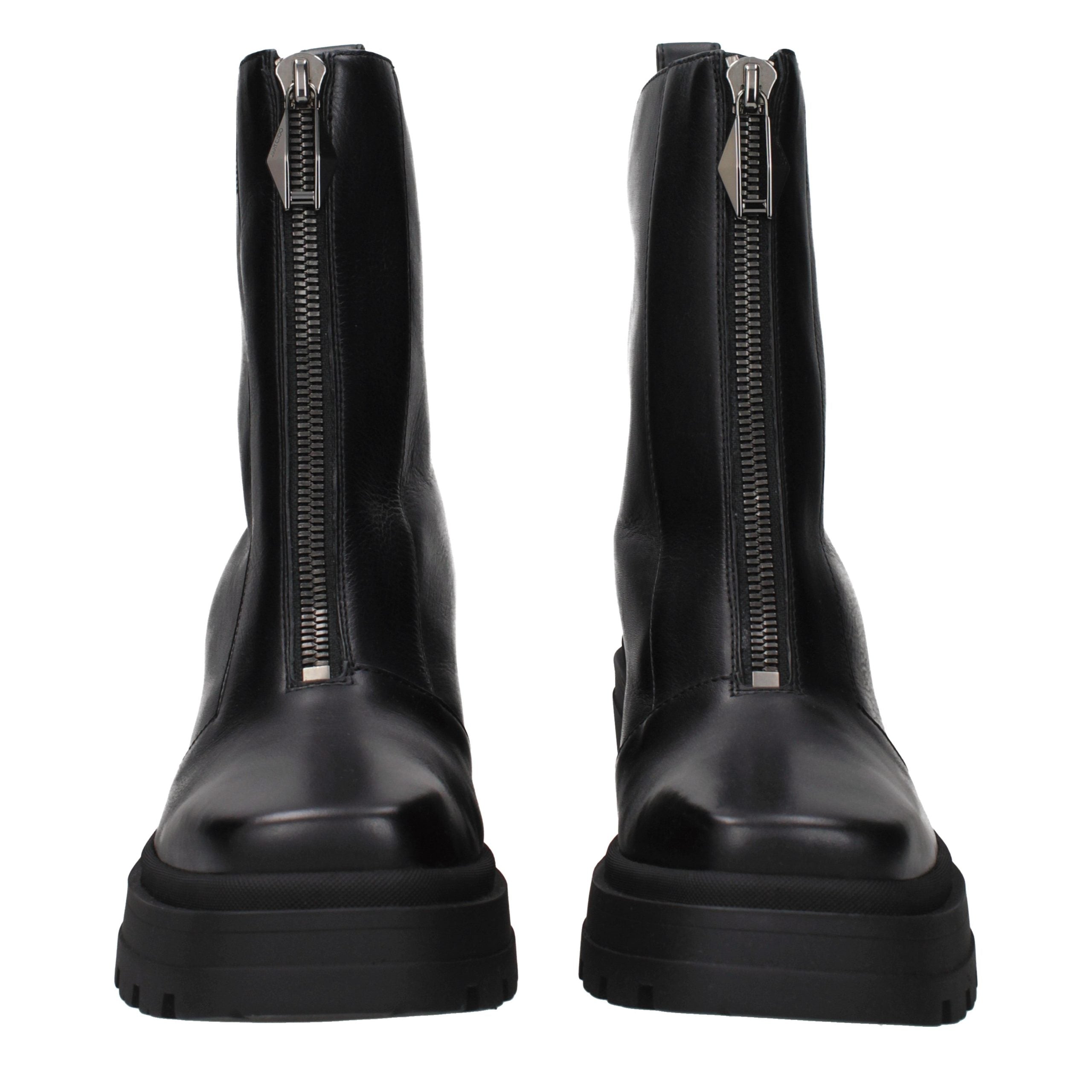 Jimmy Choo Schwarze Leder-Stiefeletten-3