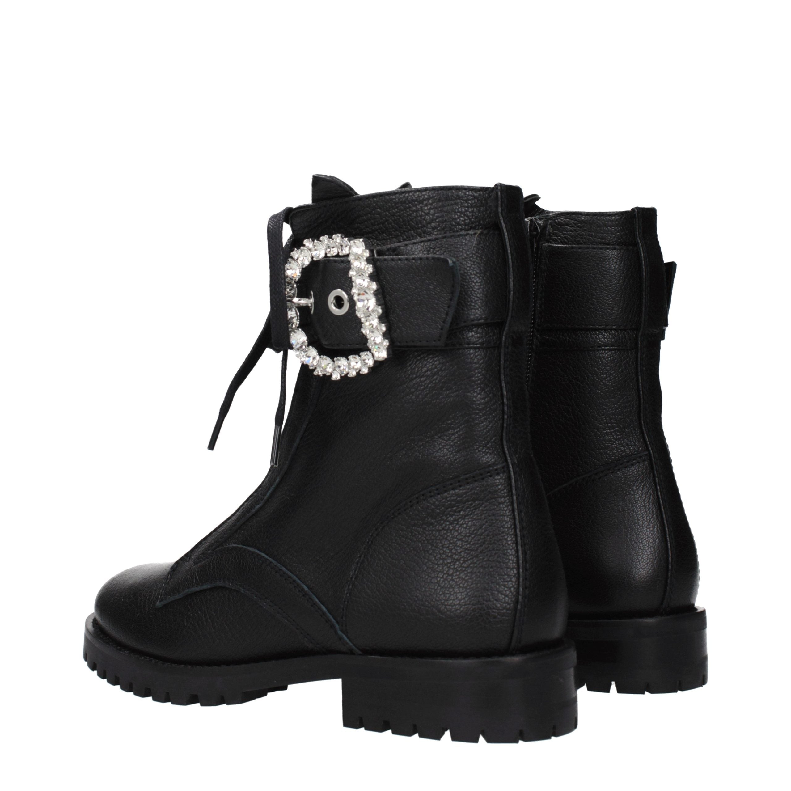 Jimmy Choo Schwarze Leder-Stiefeletten-4