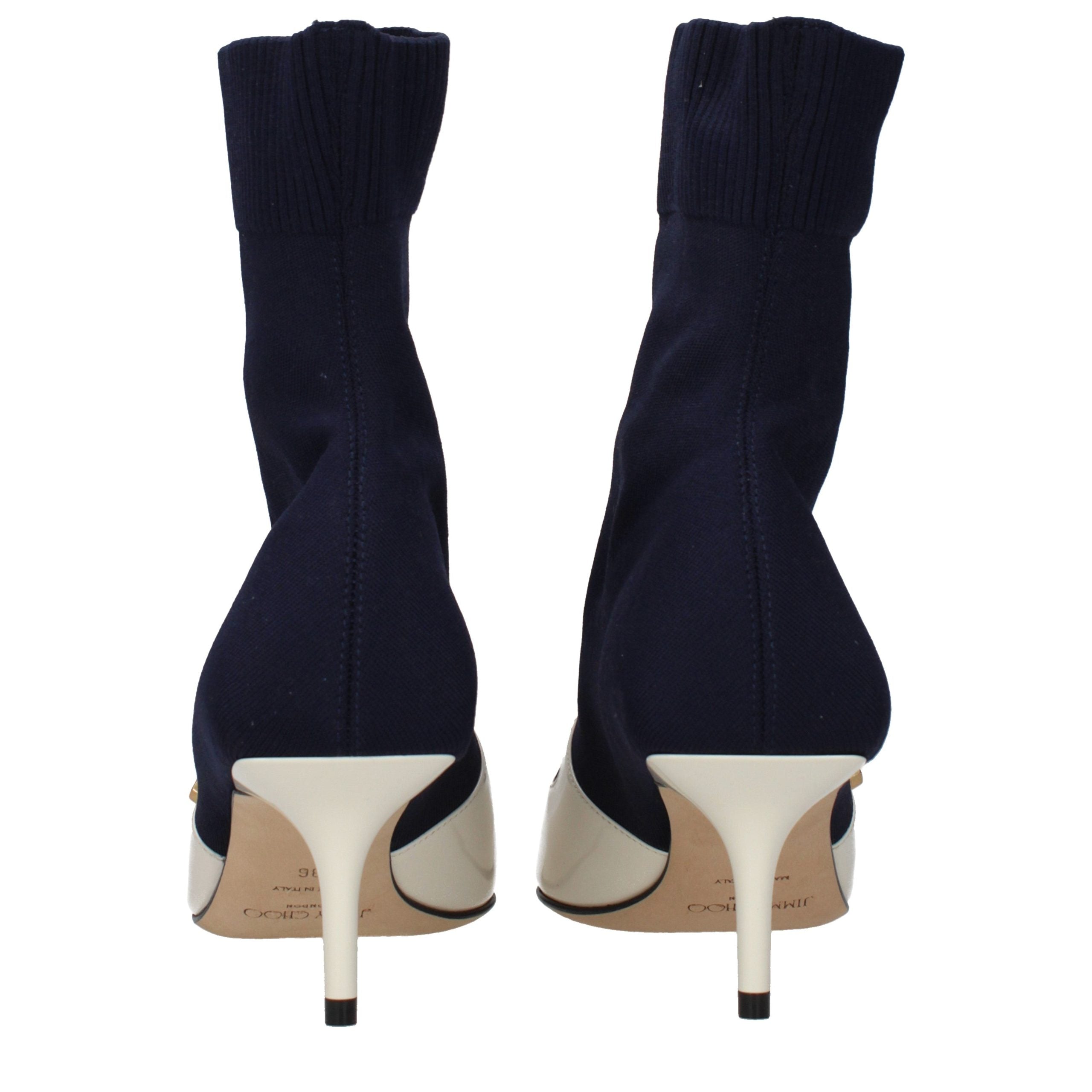 Jimmy Choo Blaue Ankle Boots aus Stoff-5