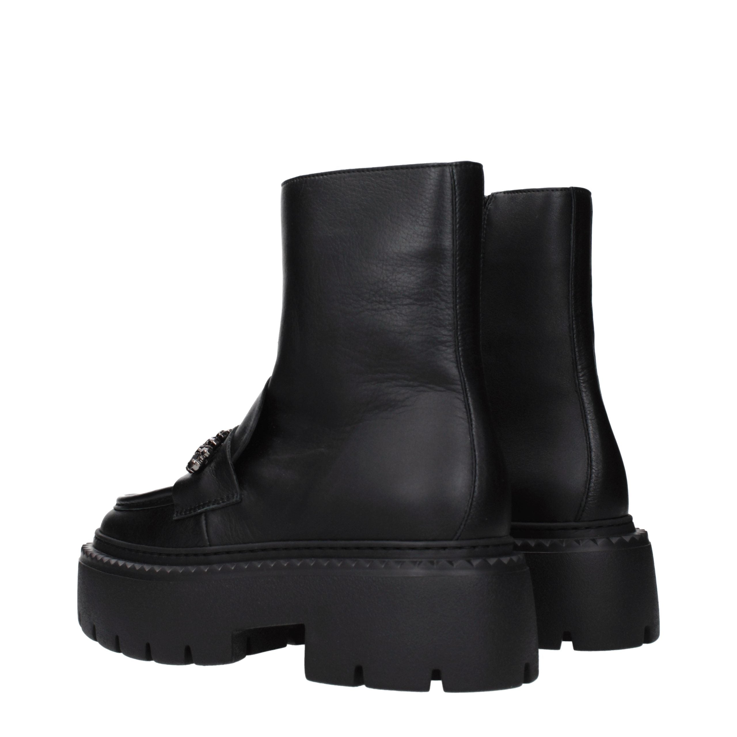 Jimmy Choo Schwarze Leder-Stiefeletten-4