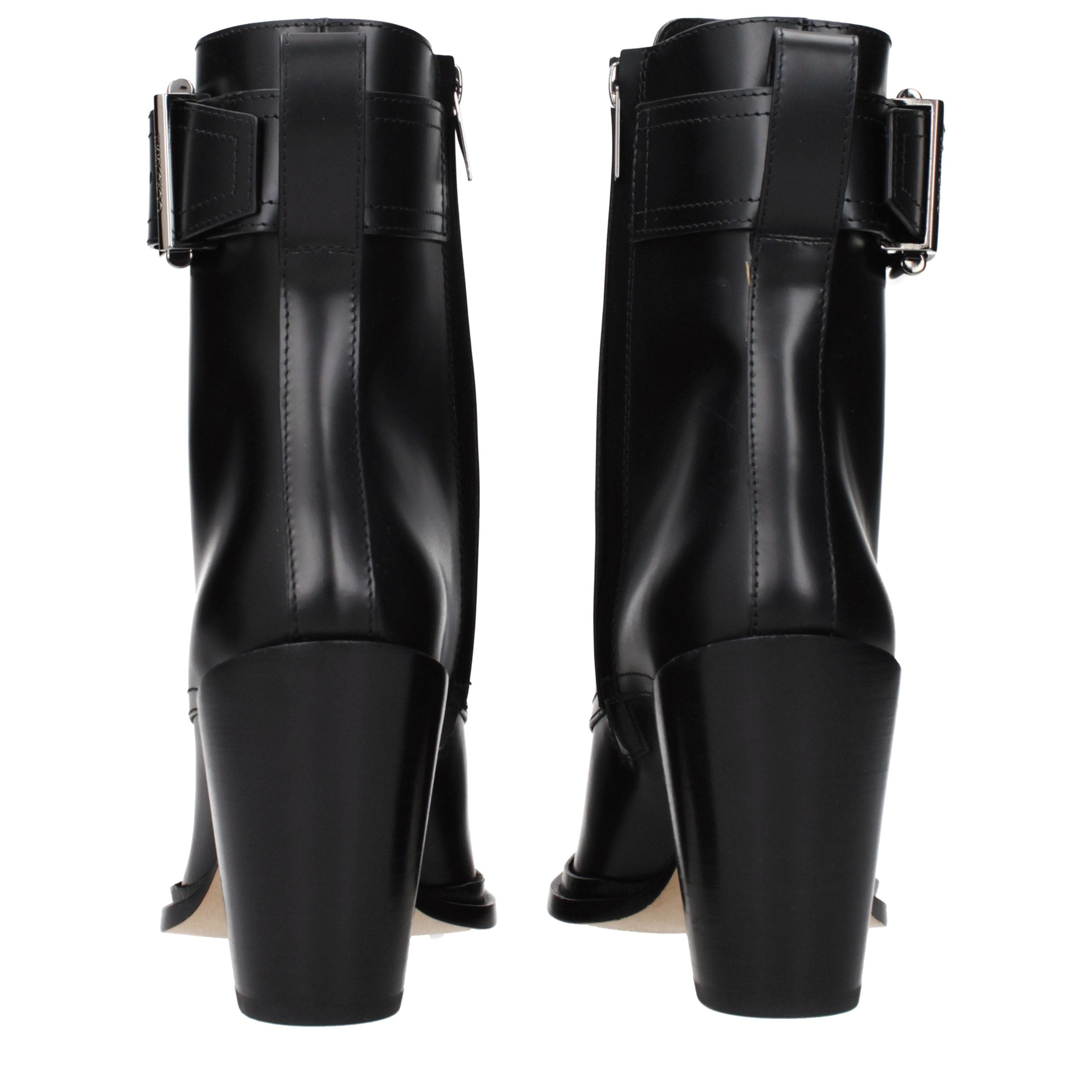 Jimmy Choo Schwarze Leder-Stiefeletten-5