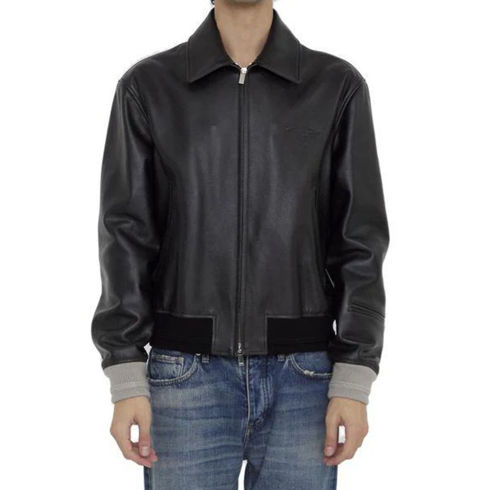 Dior Schwarze Lederjacke-2